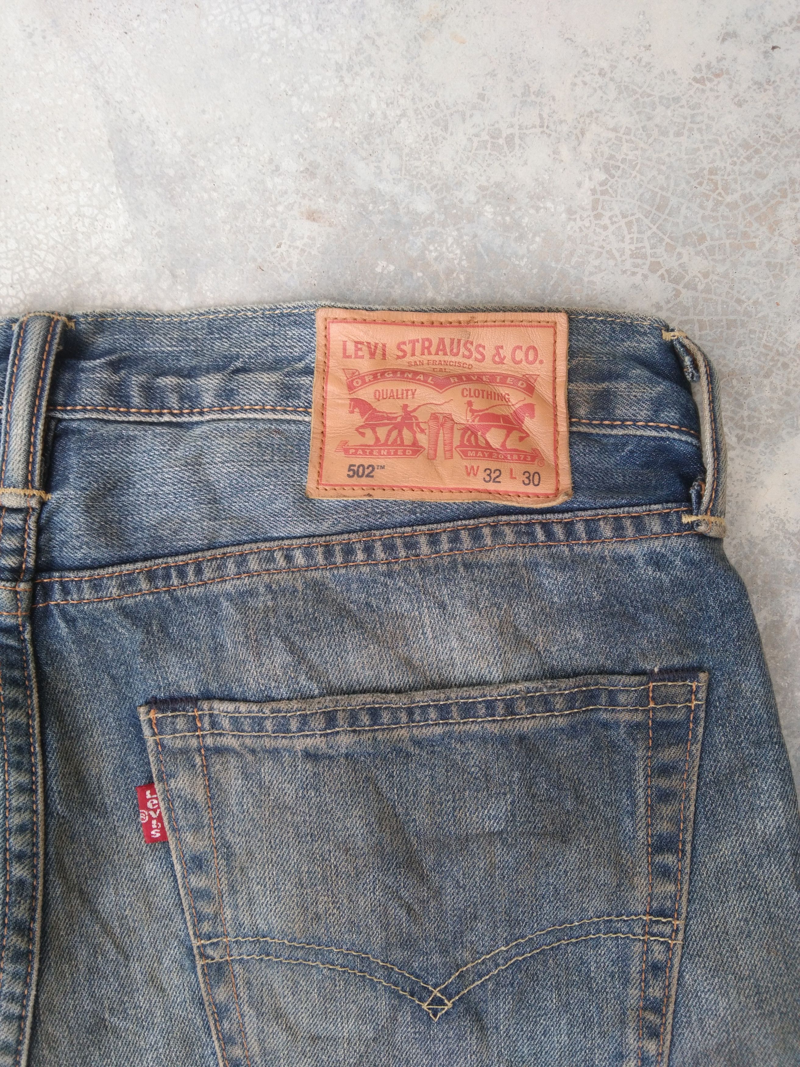 Jean × Levi's × Vintage Vintage Levis 502 Dirty Distressed Jeans 34x29.5 Size US 34 / EU 50 - 4 Thumbnail