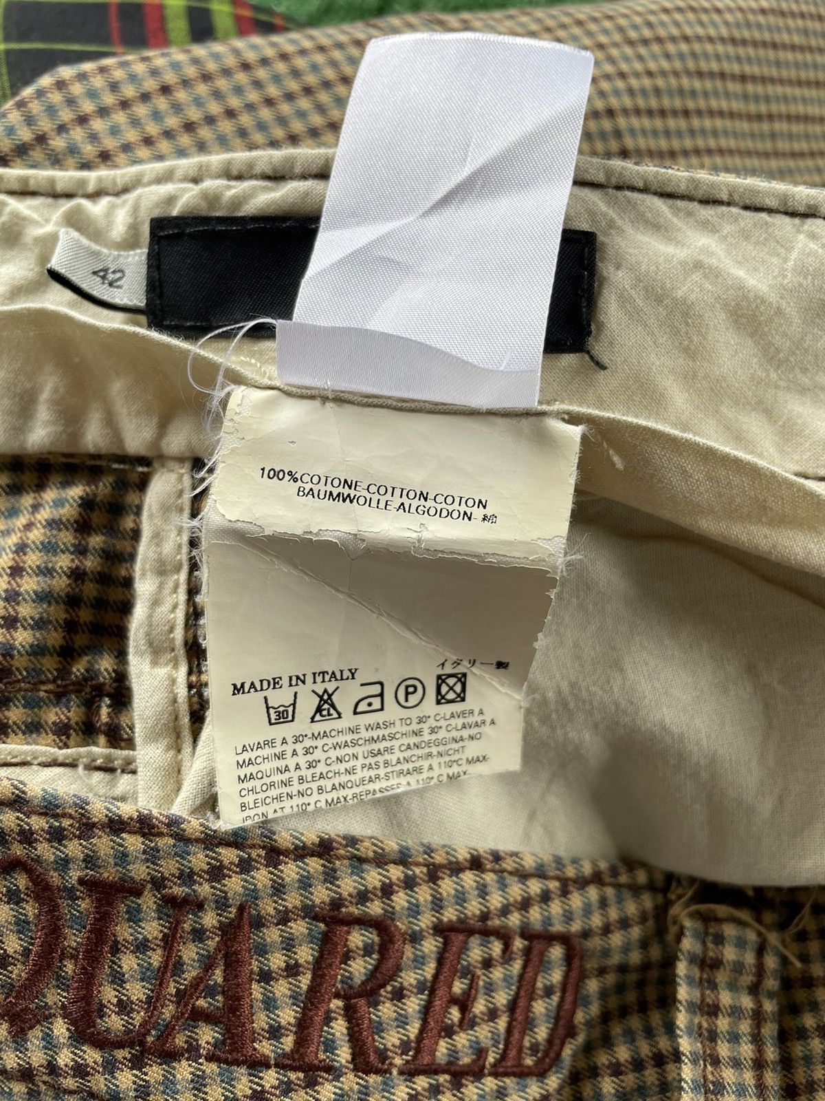 Dsquared2 × Vintage ⚡️Vintage Dsquared Casual Pants Checkered Pattern Spell Out Size US 30 / EU 46 - 16 Thumbnail