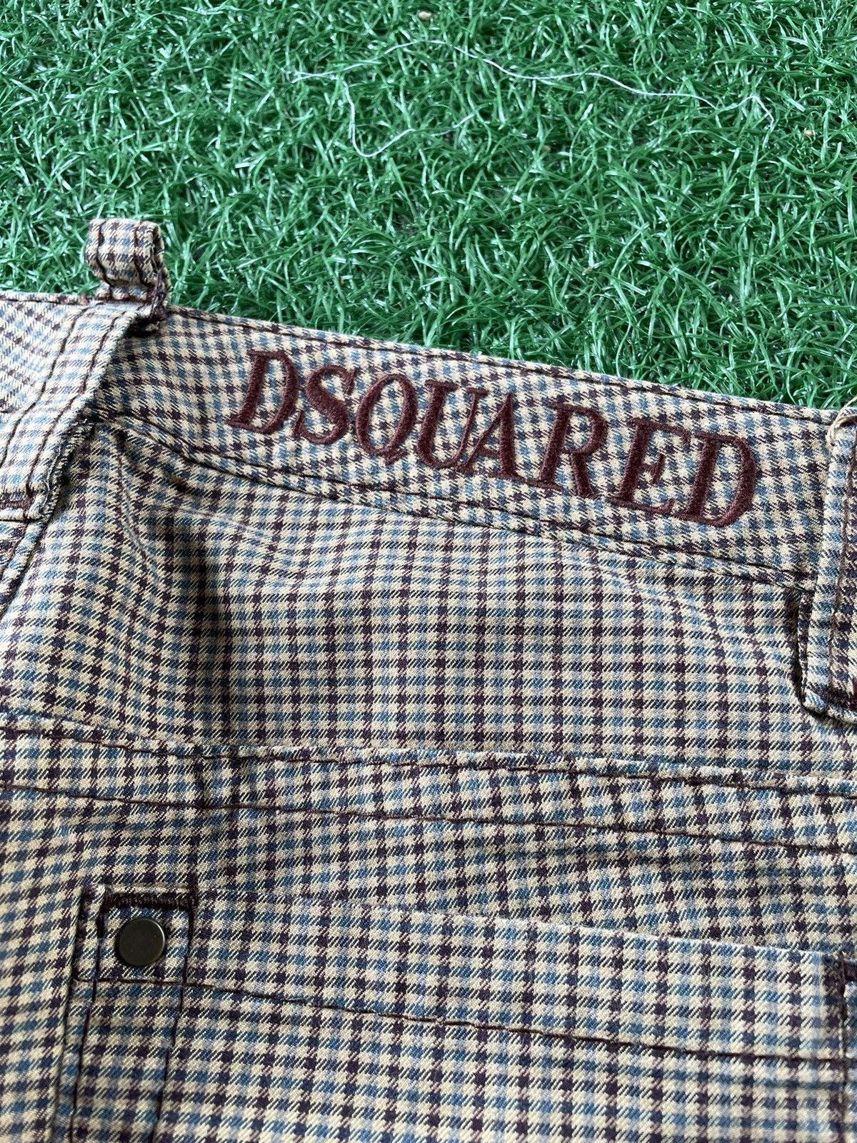 Dsquared2 × Vintage ⚡️Vintage Dsquared Casual Pants Checkered Pattern Spell Out Size US 30 / EU 46 - 12 Thumbnail