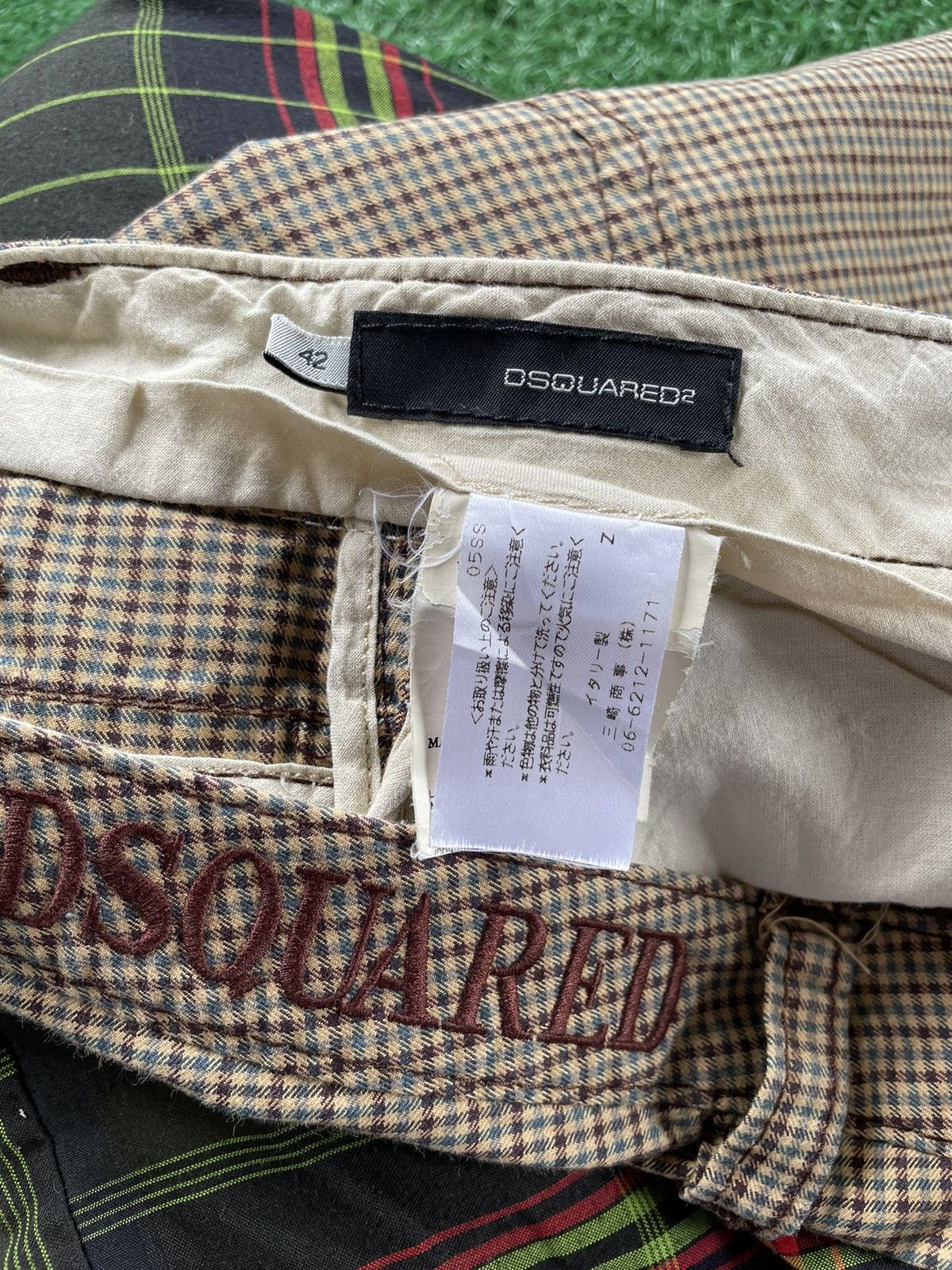 Dsquared2 × Vintage ⚡️Vintage Dsquared Casual Pants Checkered Pattern Spell Out Size US 30 / EU 46 - 15 Thumbnail