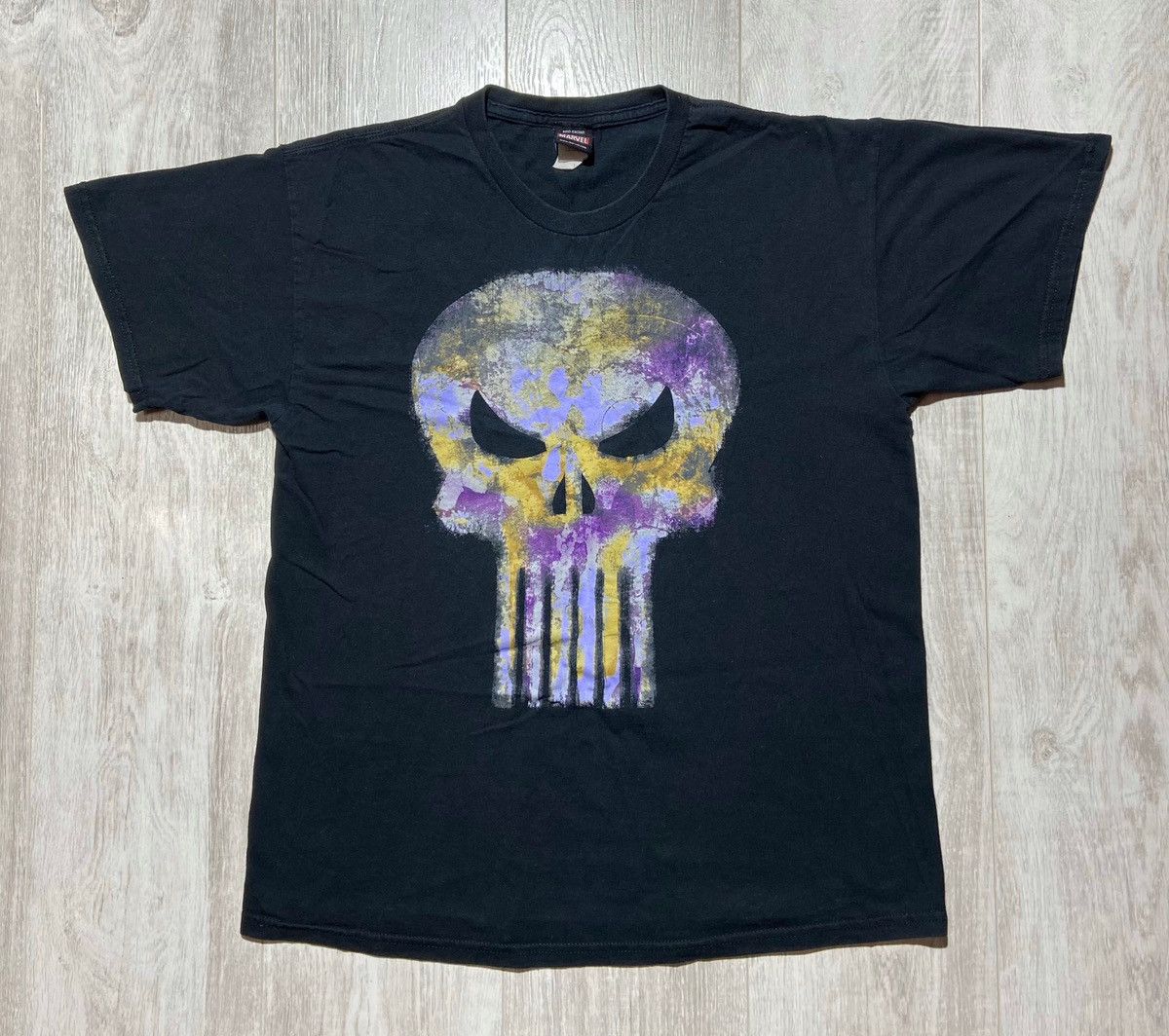 T-shirt Homme Mad Engine Marvel THE PUNISHER - Logo Imprimé, Taille XL, Couleur Noir - Neuf Sans étiquette