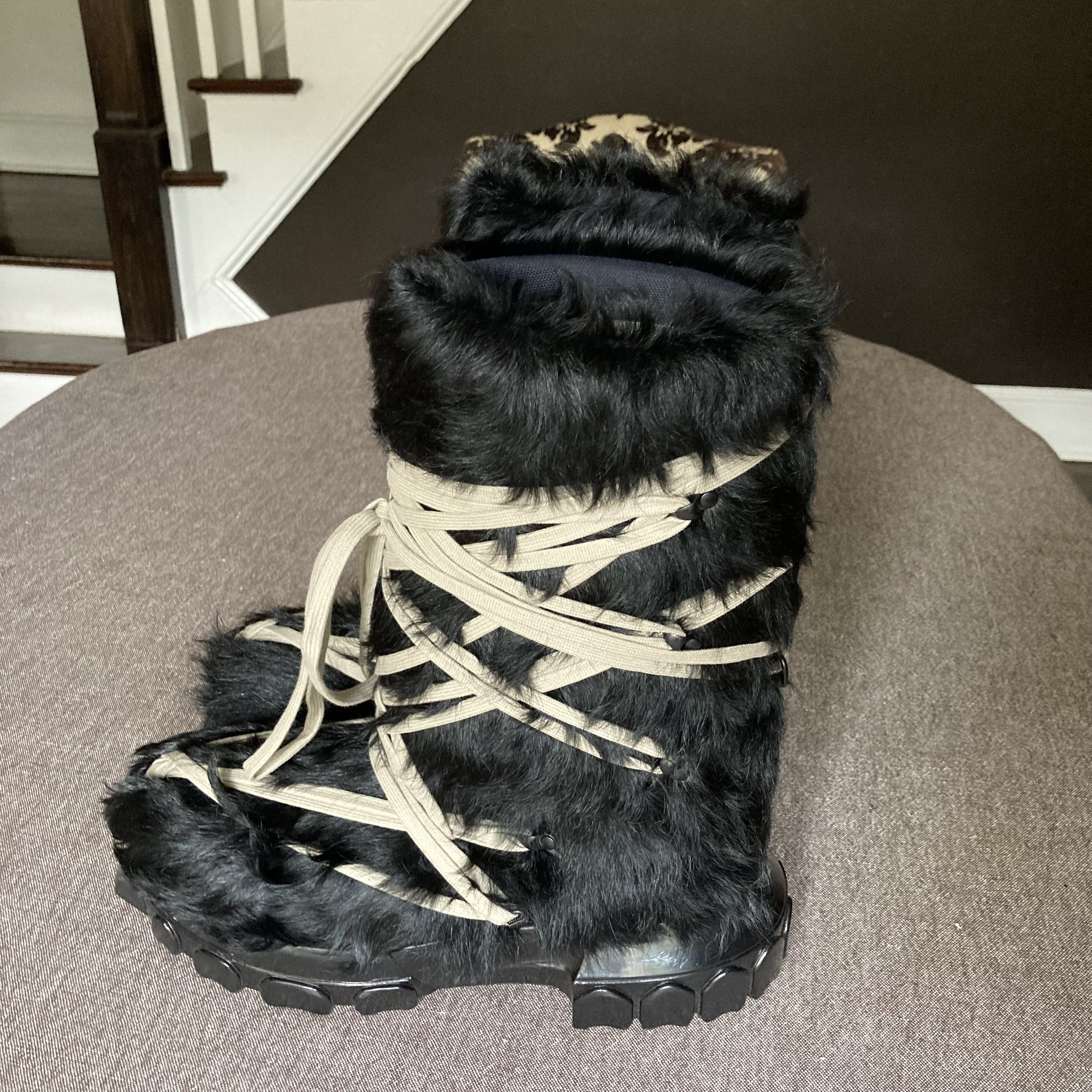 Rick Owens RICK OWENS MEGALACE LUNAR FUR BOOTS Size US 10.5 / EU 43-44 - 8 Thumbnail