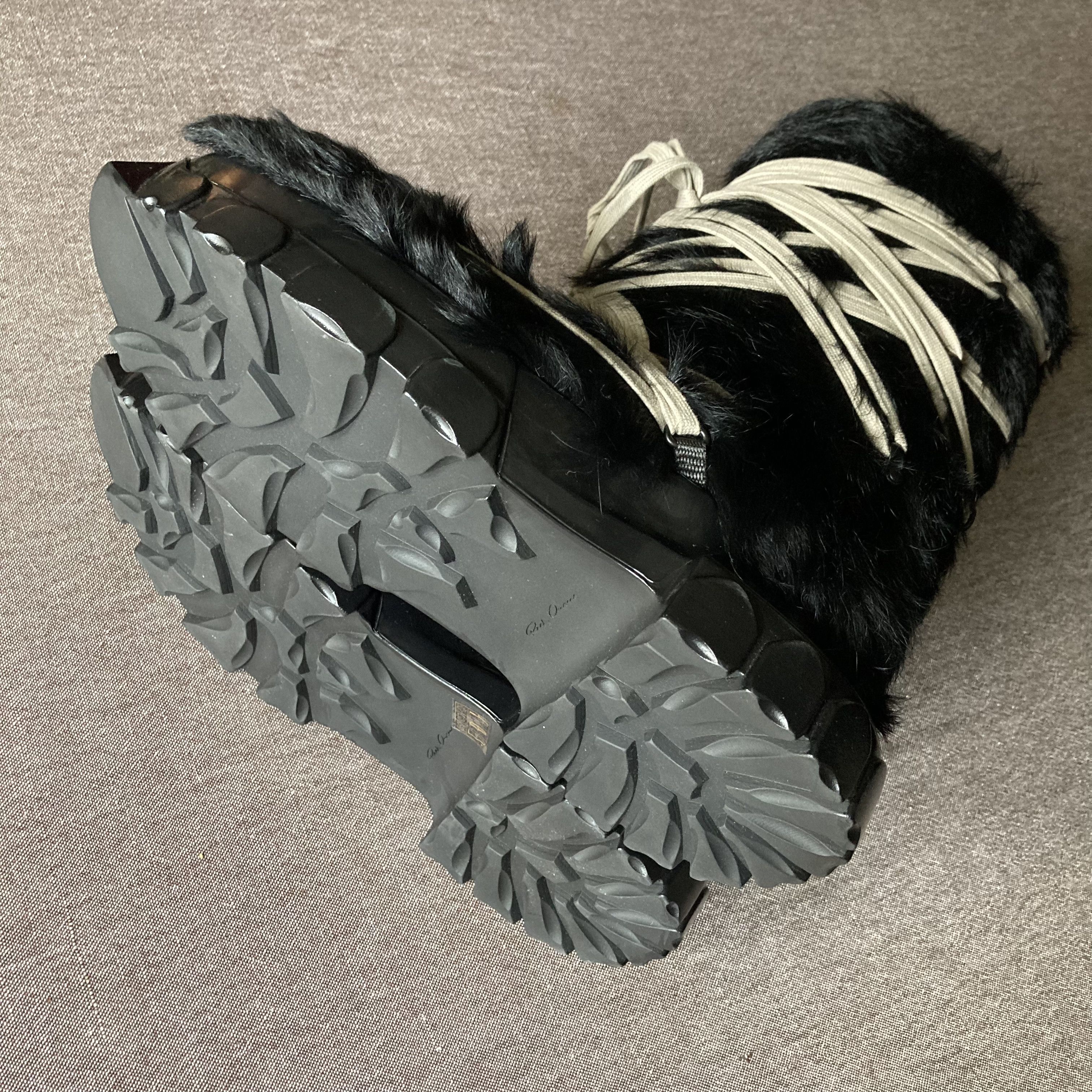 Rick Owens RICK OWENS MEGALACE LUNAR FUR BOOTS Size US 10.5 / EU 43-44 - 7 Thumbnail