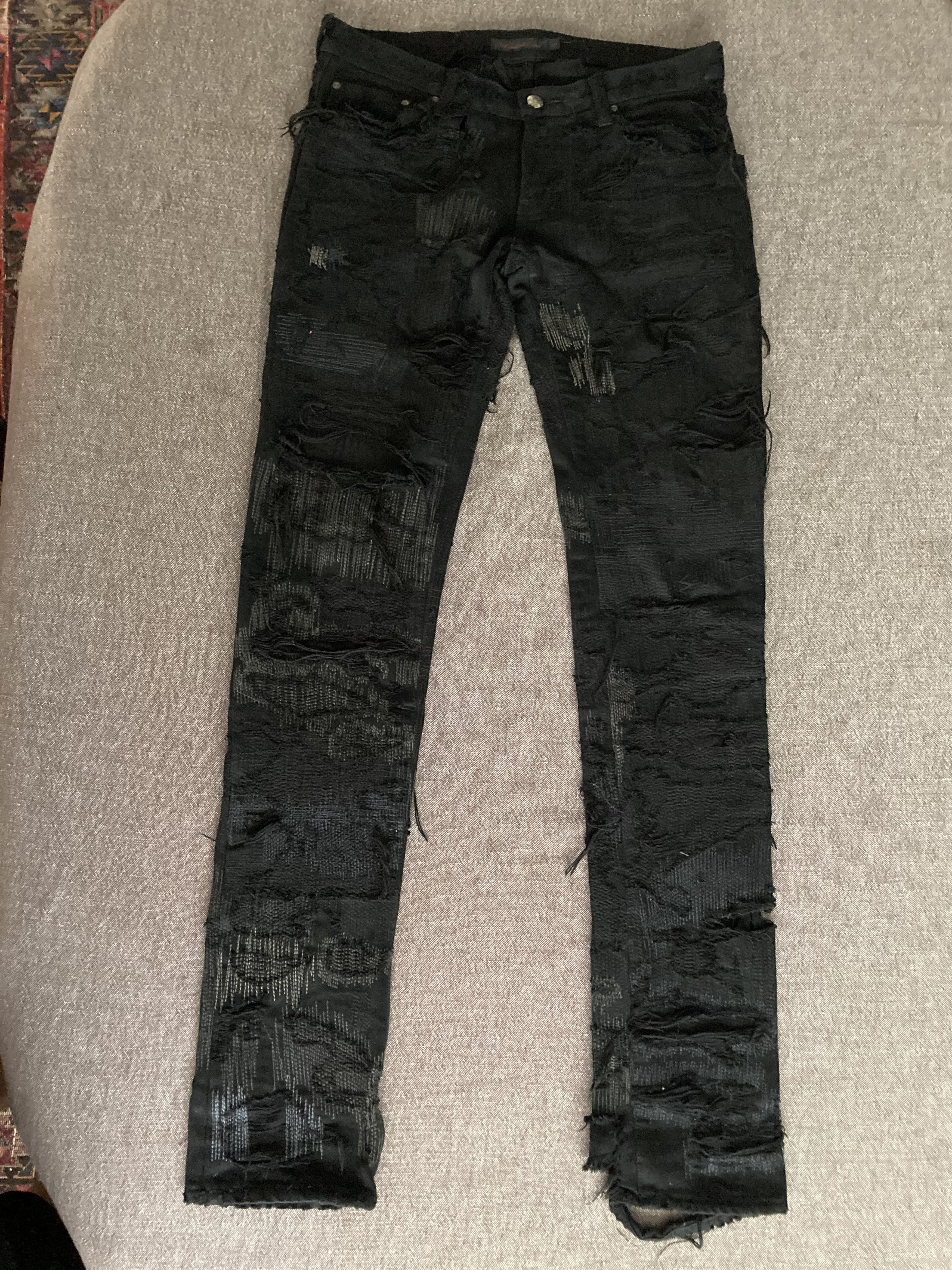 Undercover Undercover 85 Jeans Blue + Black Size US 30 / EU 46 - 7 Thumbnail