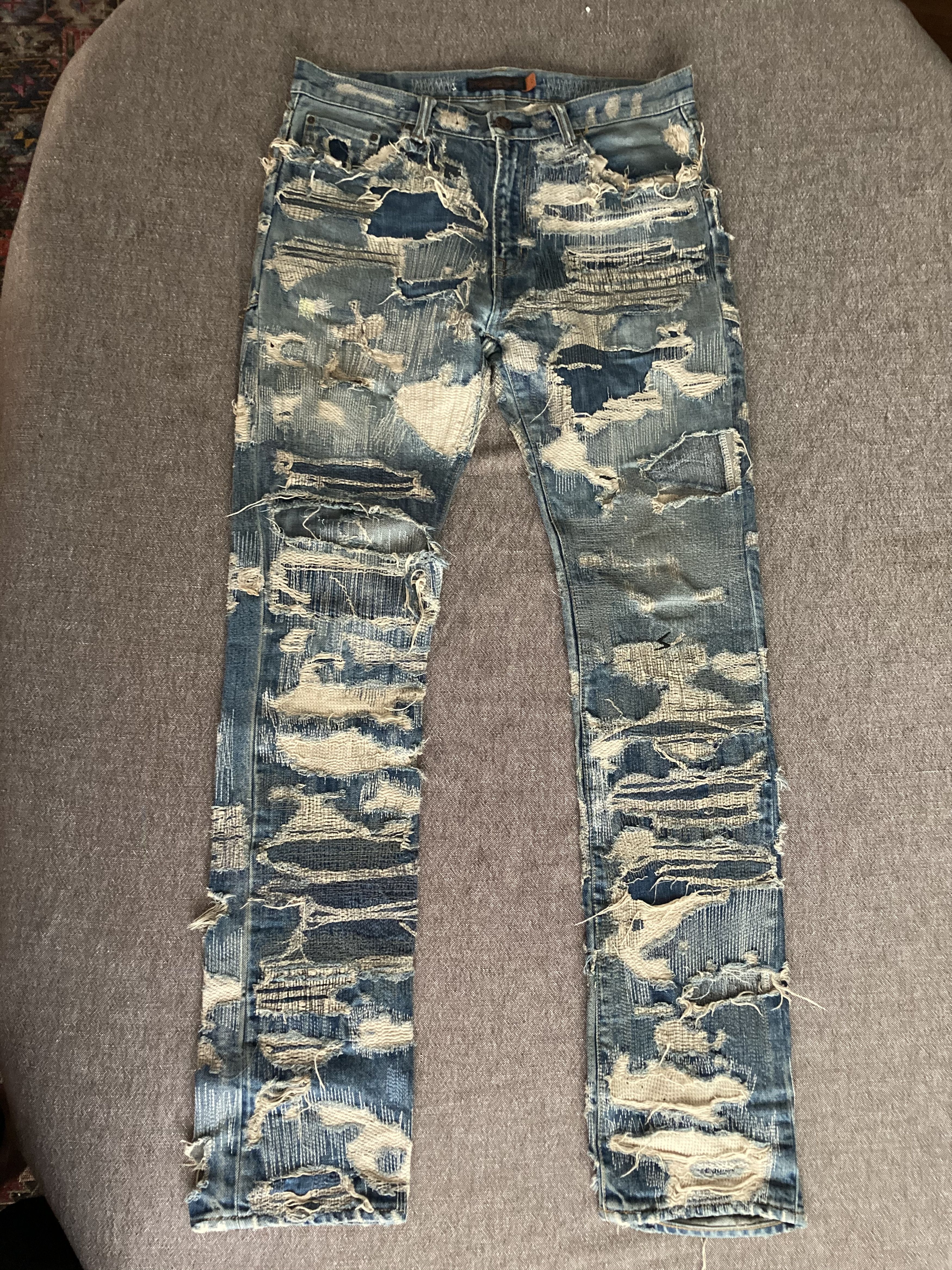 Undercover Undercover 85 Jeans Blue + Black Size US 30 / EU 46 - 6 Thumbnail