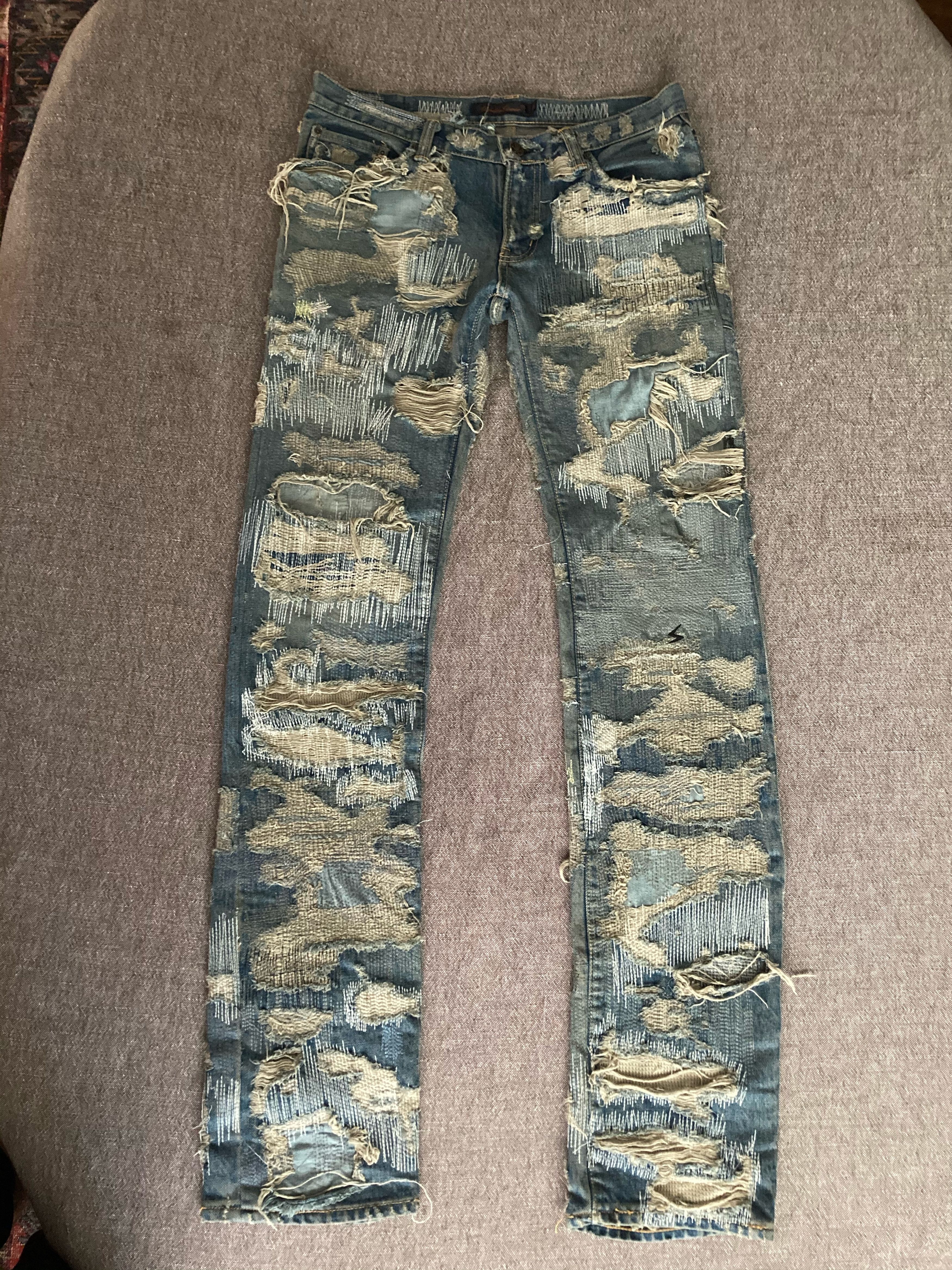 Undercover Undercover 85 Jeans Blue + Black Size US 30 / EU 46 - 5 Thumbnail