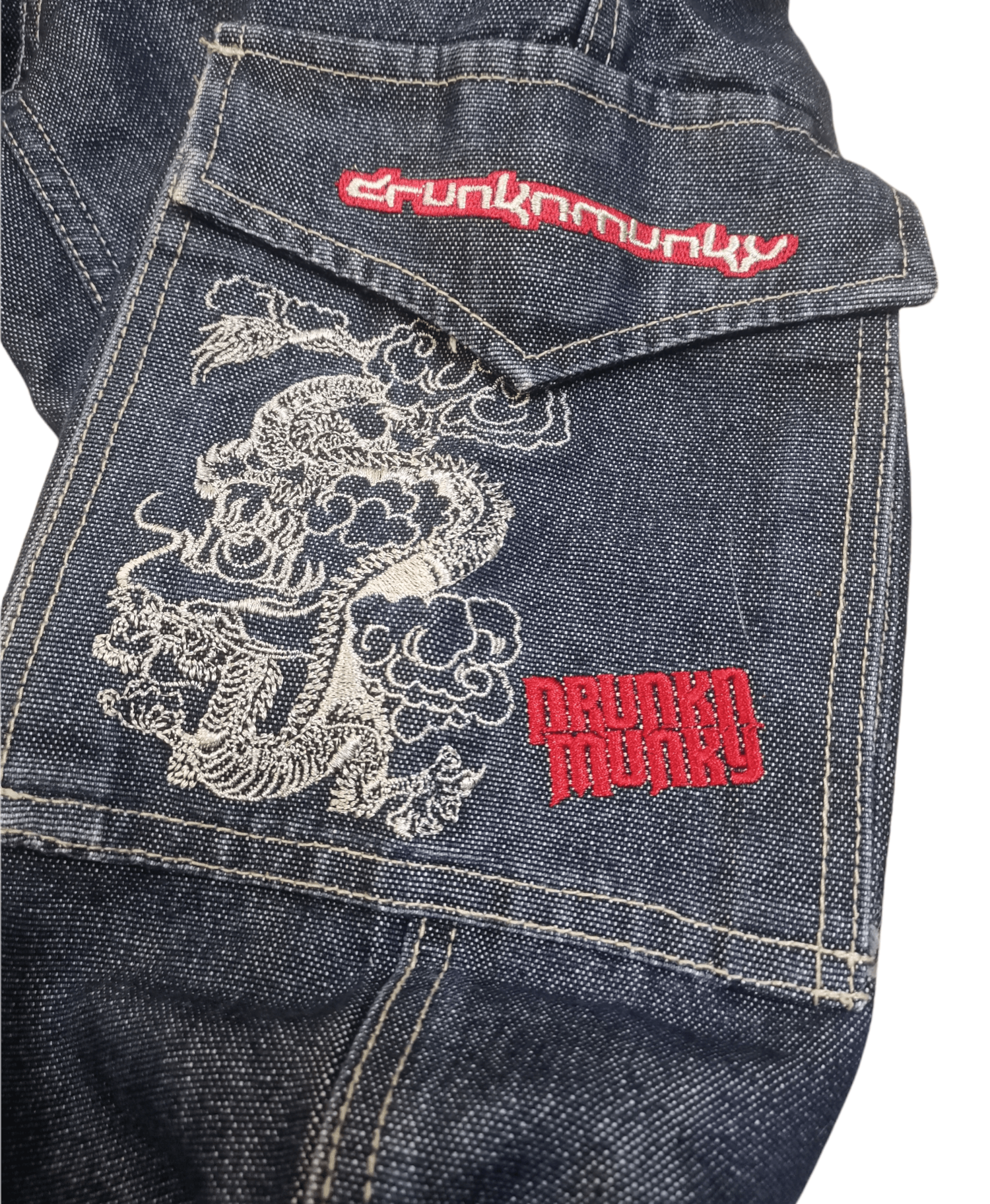 DrunknMunky Drunkn Munky Hip Hop Baggy Denim Jeans Size US 29 - 5 Thumbnail