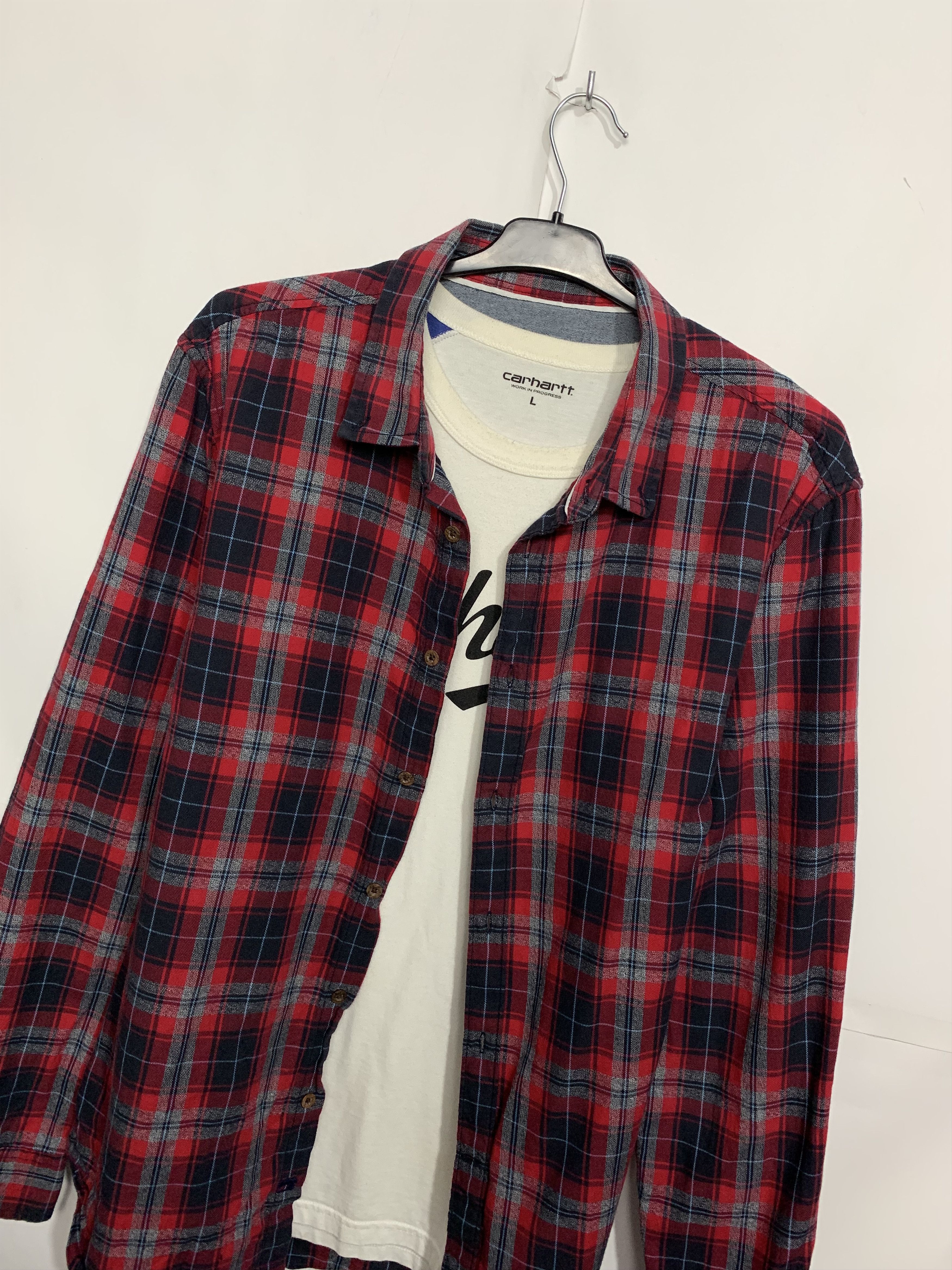 Flannel Vintage Flannel Plaid Shirt Travis style Size US XL / EU 56 / 4 - 2 Thumbnail