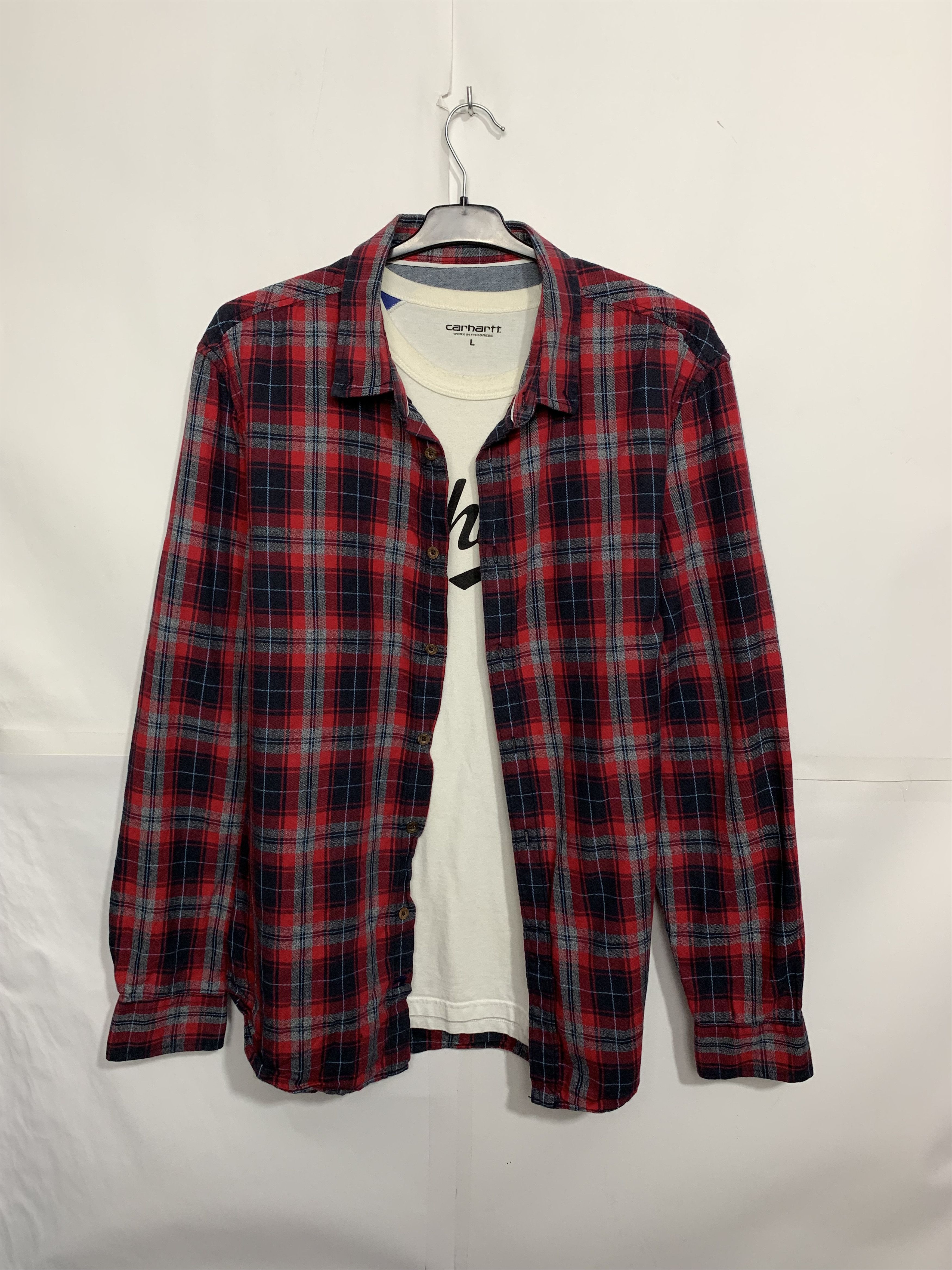 Flannel Vintage Flannel Plaid Shirt Travis style Size US XL / EU 56 / 4 - 1 Thumbnail