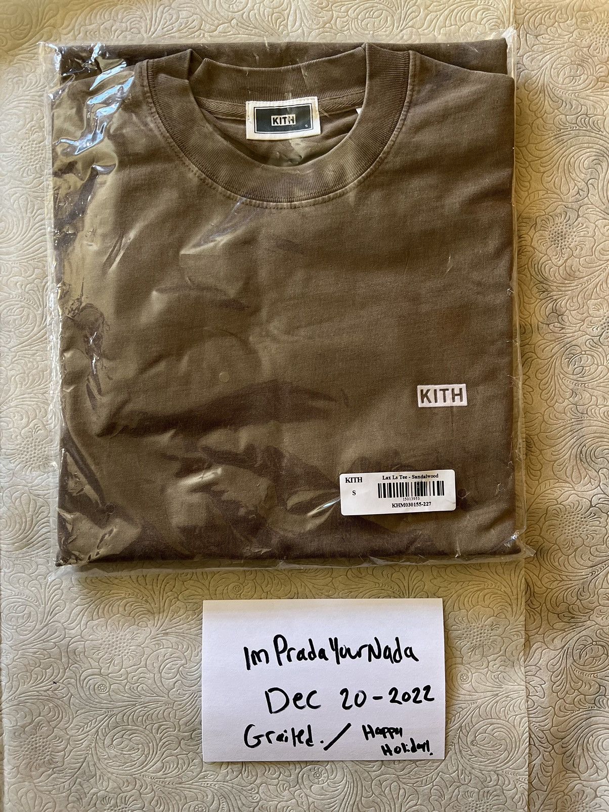 KITH Lax Ls Tee Long sleeve- Sandalwood NEW SZ SMALL