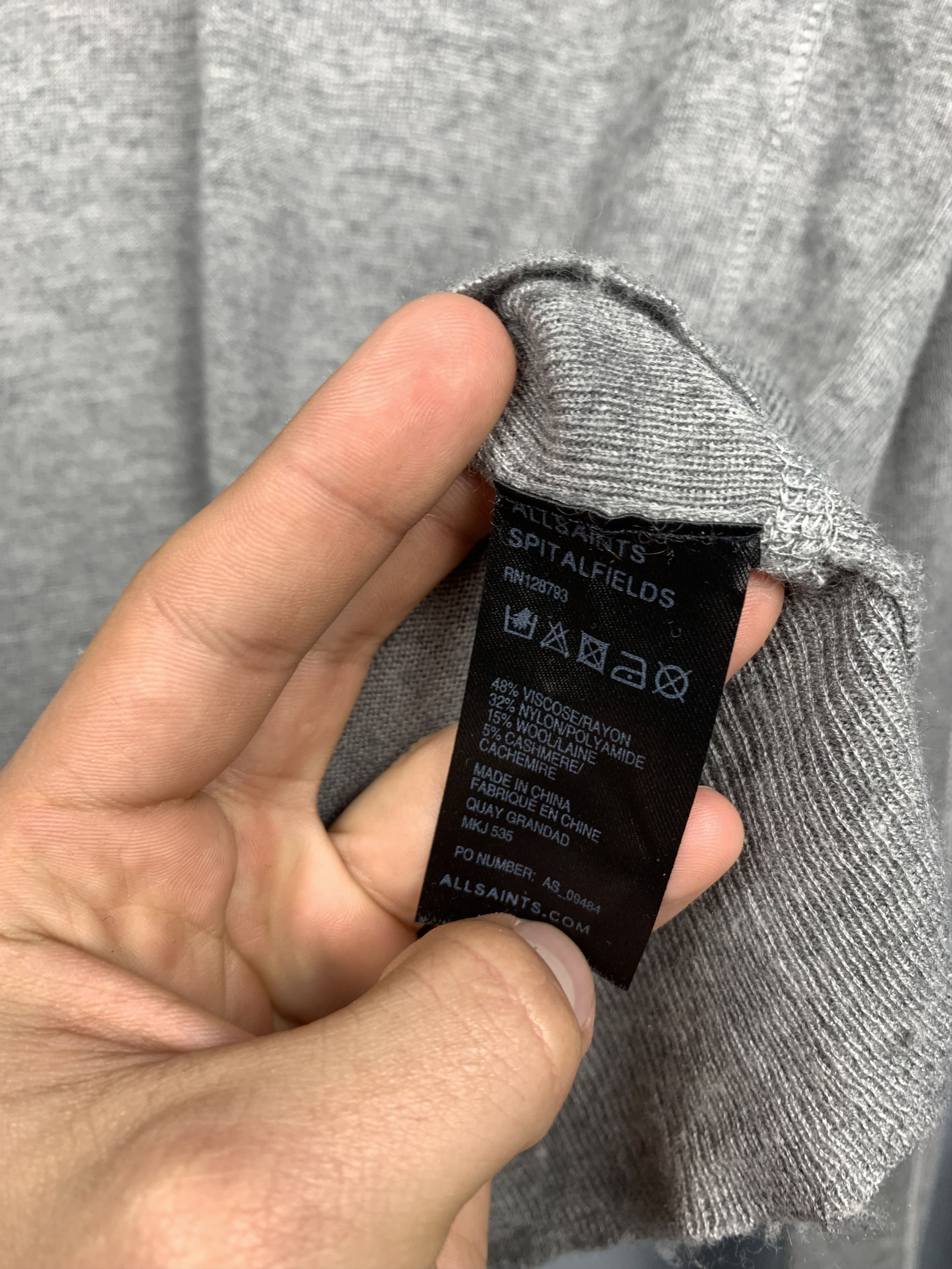 Allsaints Allsaints Vintage Mens Nylon+Wool Knit Sweater Size US M / EU 48-50 / 2 - 4 Thumbnail