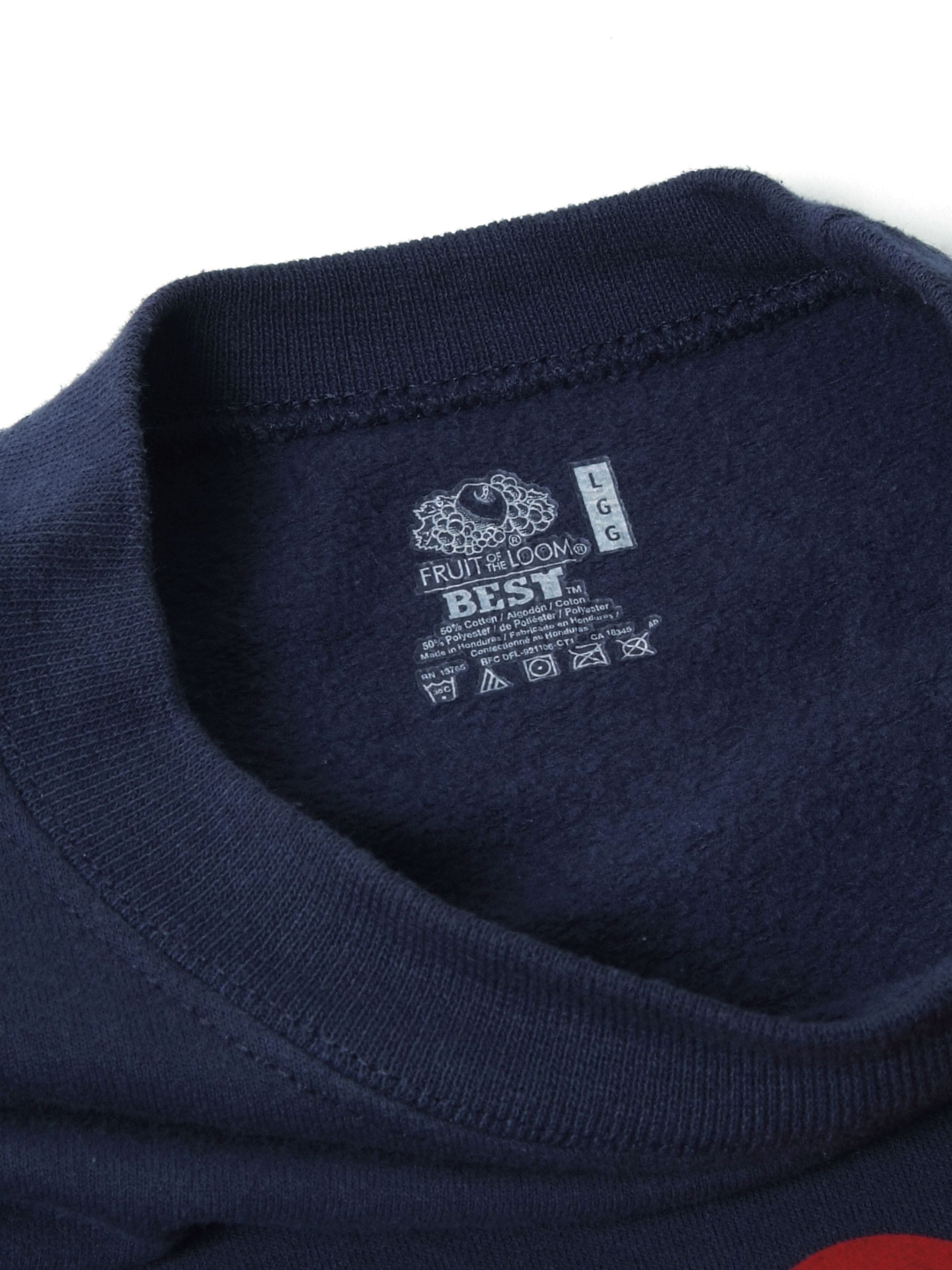Fruit Of The Loom × I Love NY × Vintage Vintage 90’s I Love NY Single Stitch Boxy Fit Sweatshirt (L) Size US L / EU 52-54 / 3 - 4 Thumbnail
