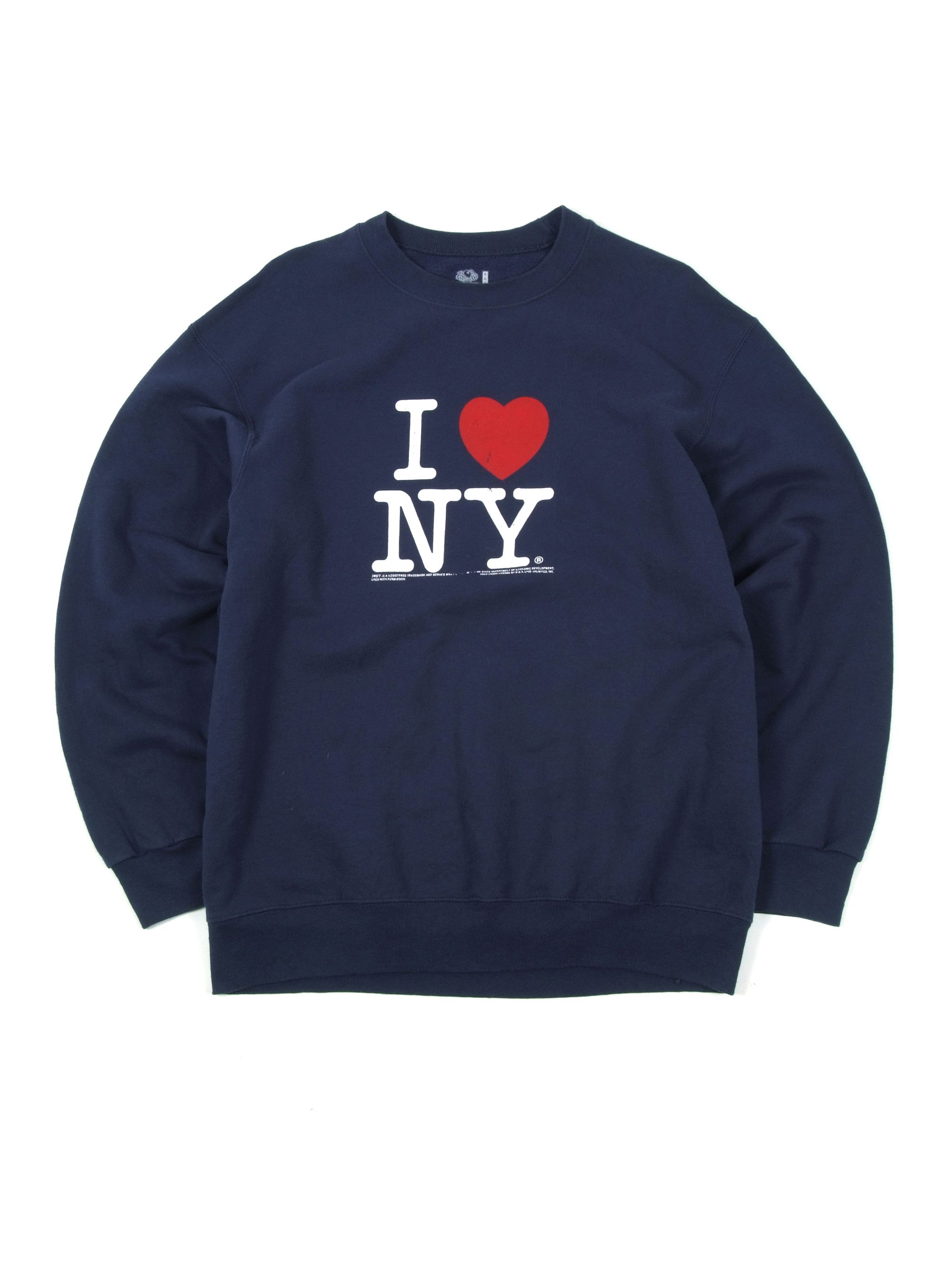 Fruit Of The Loom × I Love NY × Vintage Vintage 90’s I Love NY Single Stitch Boxy Fit Sweatshirt (L) Size US L / EU 52-54 / 3 - 1 Thumbnail
