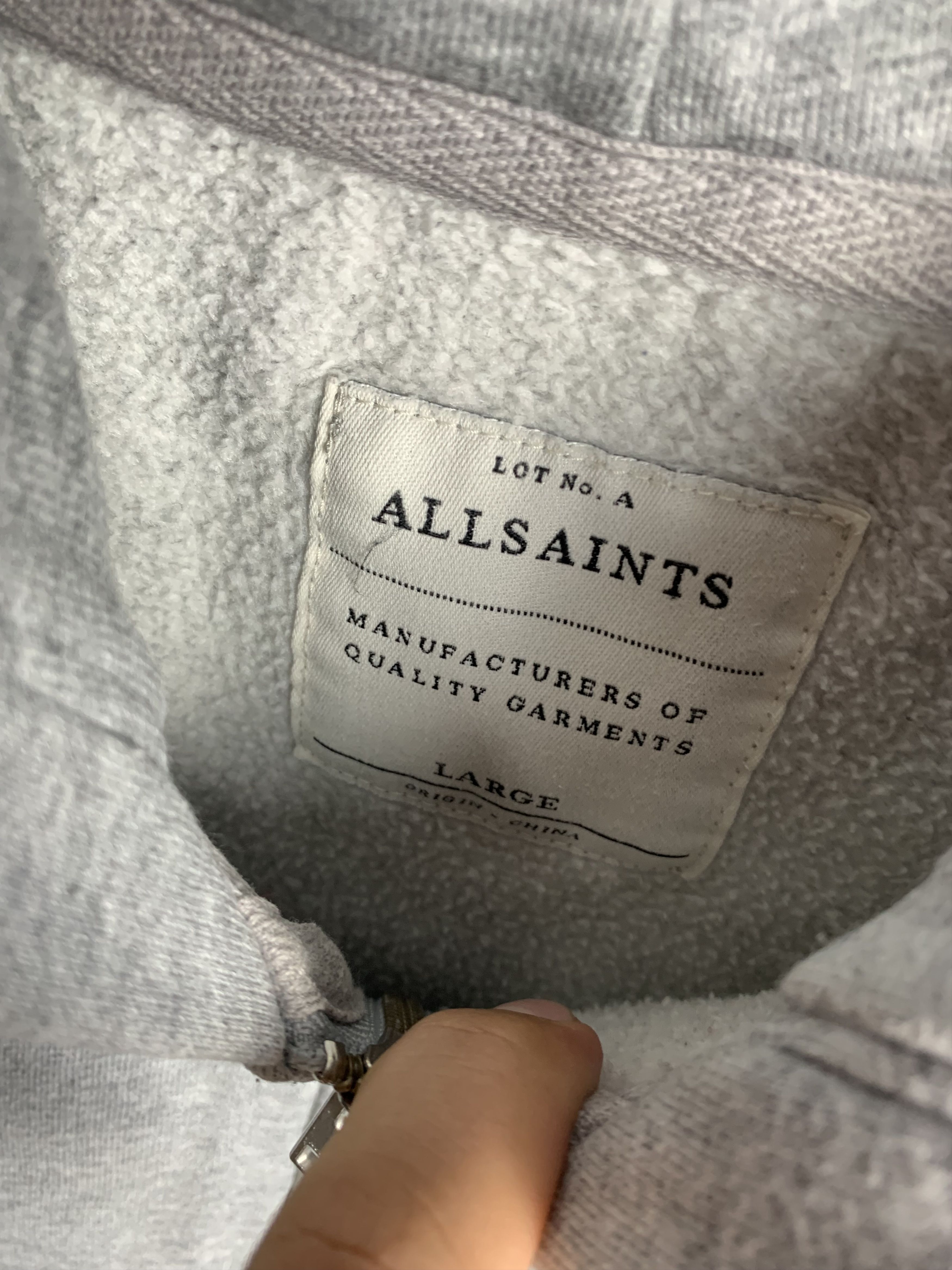 Allsaints Allsaints Vintage Mens Zip Hoodie Y2K Size US L / EU 52-54 / 3 - 3 Thumbnail