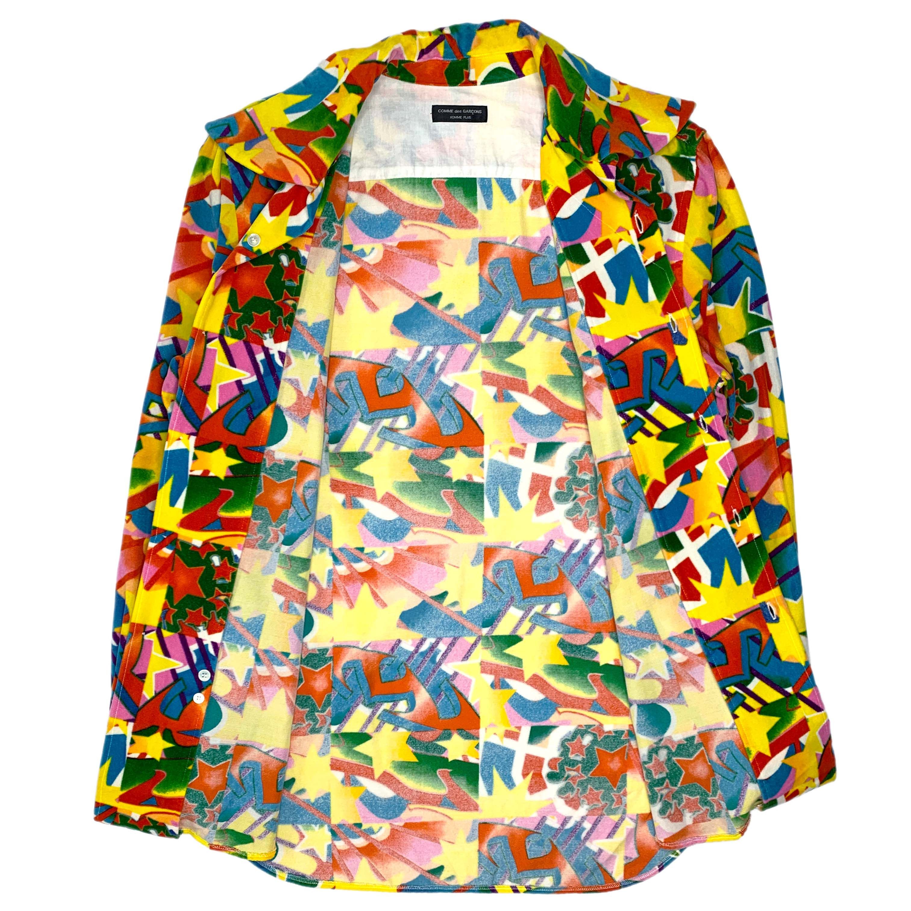 Comme des Garcons × Comme des Garcons Homme × Comme des Garcons Homme Plus AW01 Psychedelic Velveteen Shirt Size US M / EU 48-50 / 2 - 2 Thumbnail