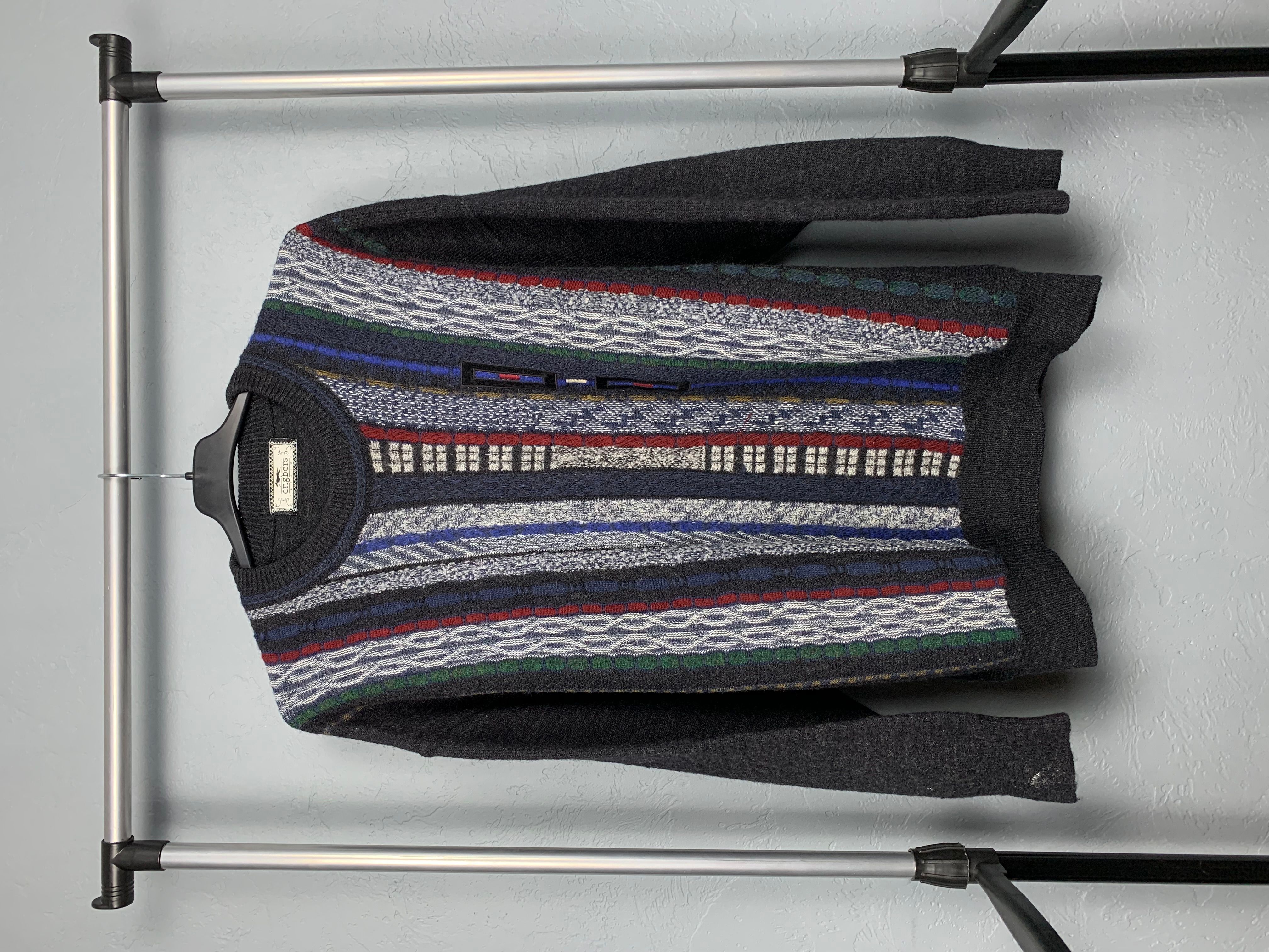 Coloured Cable Knit Sweater Engbers Vintage Multicolor Knit
