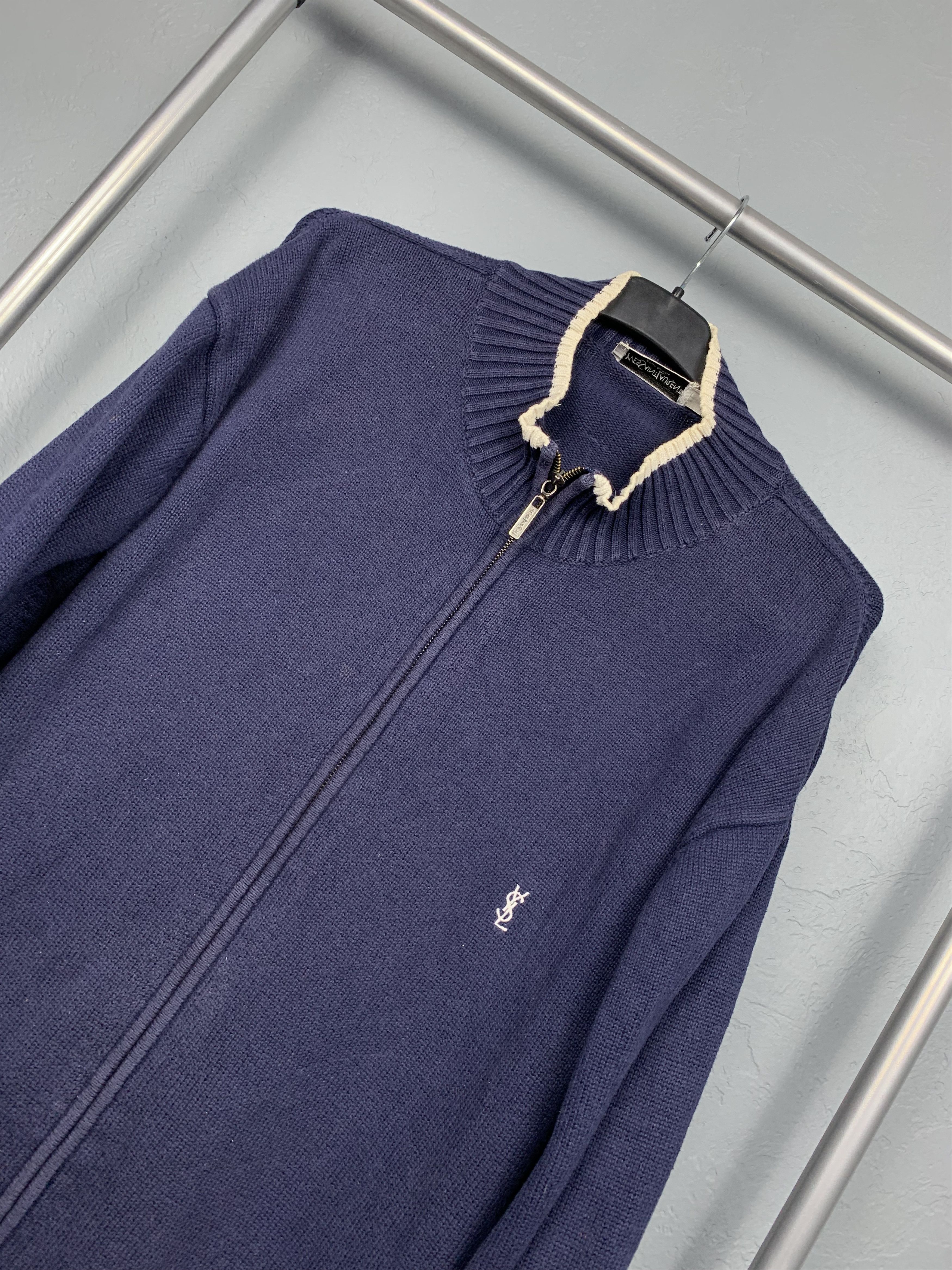 Yves Saint Laurent Yves Saint Laurent YSL Mens Zip Sweater Size US XXL / EU 58 / 5 - 2 Thumbnail
