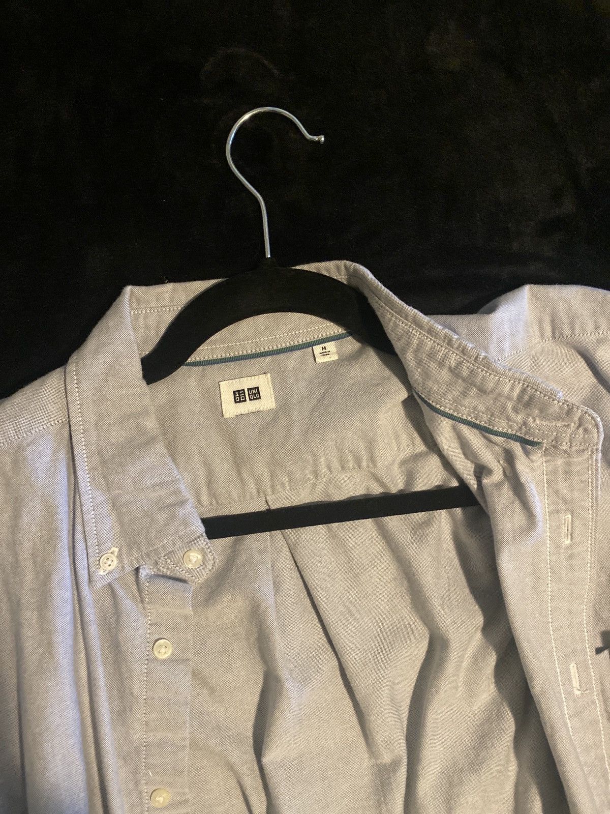 Uniqlo Uniqlo blue button-front cotton shirt (size: M) Size US M / EU 48-50 / 2 - 5 Thumbnail