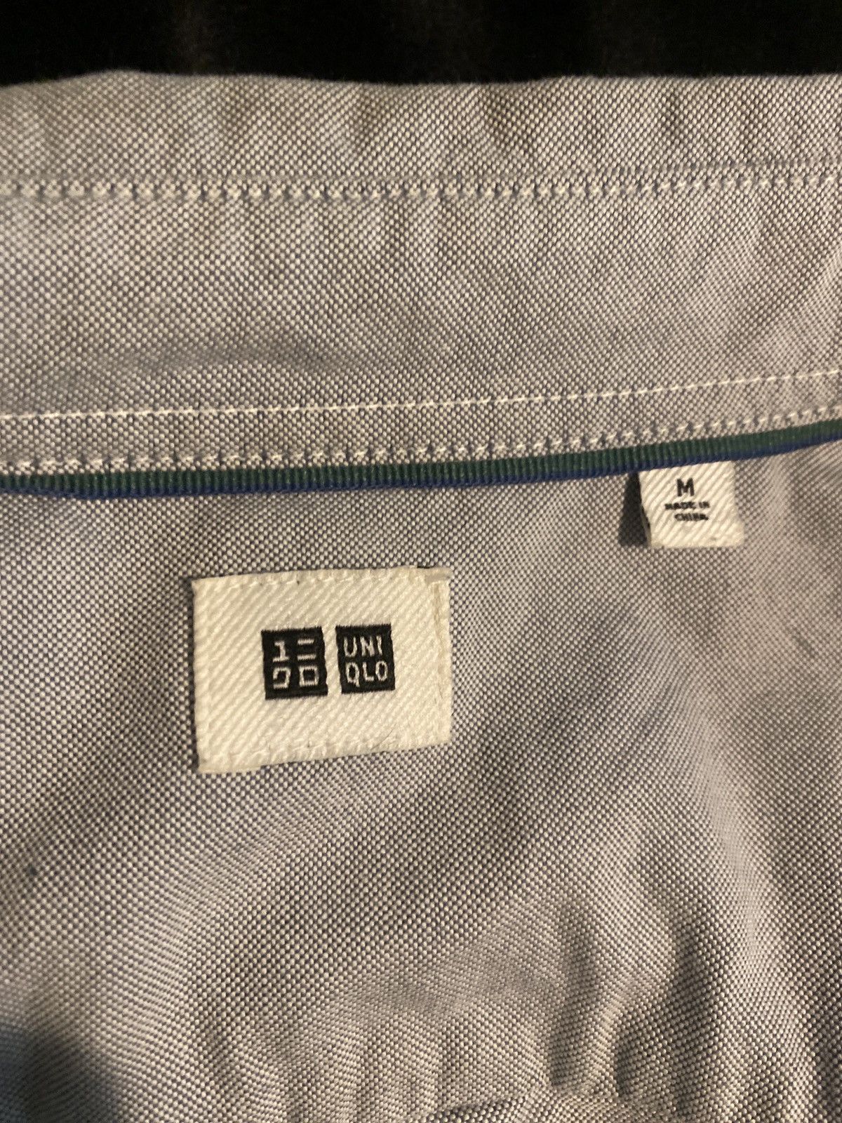 Uniqlo Uniqlo blue button-front cotton shirt (size: M) Size US M / EU 48-50 / 2 - 6 Thumbnail