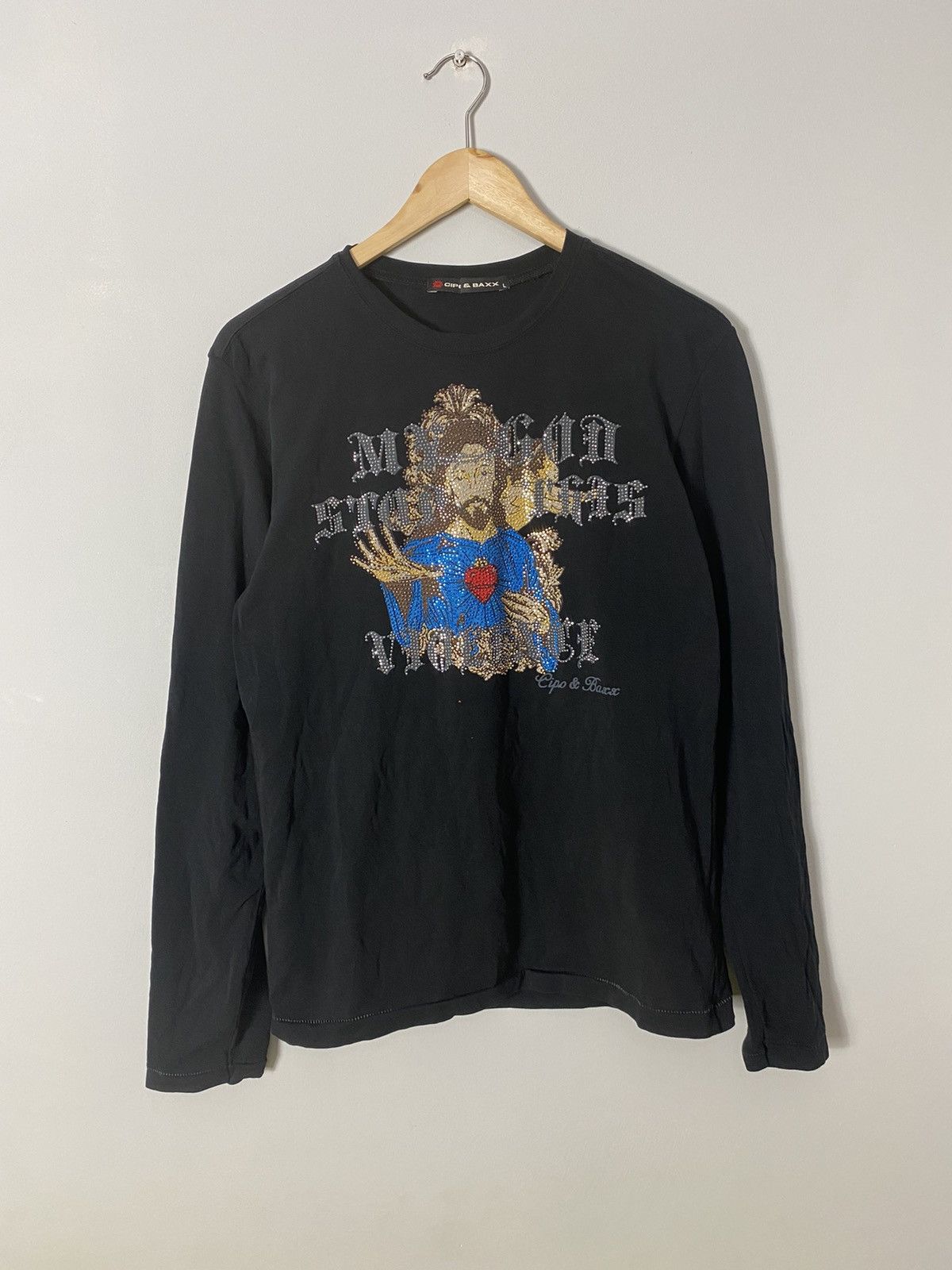 Other Cipo Baxx Jesus Y2K Drip Longsleeve Ed Hardy Hype Vibe Size L / US 10 / IT 46 - 1 Thumbnail