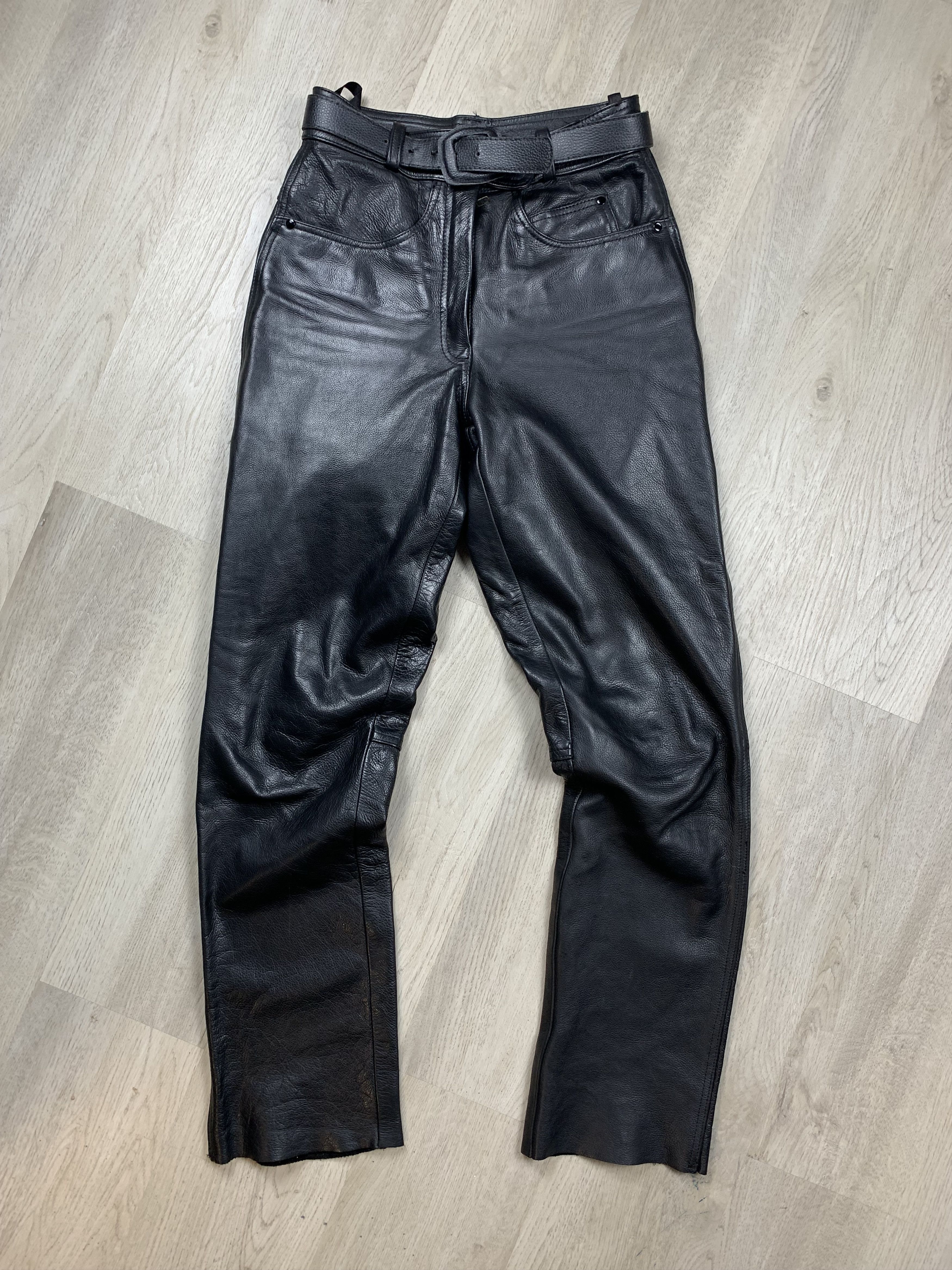 Genuine Leather Vintage Genuine Leather Pants Biker Motorcycle Size 26" / US 2 / IT 38 - 5 Thumbnail