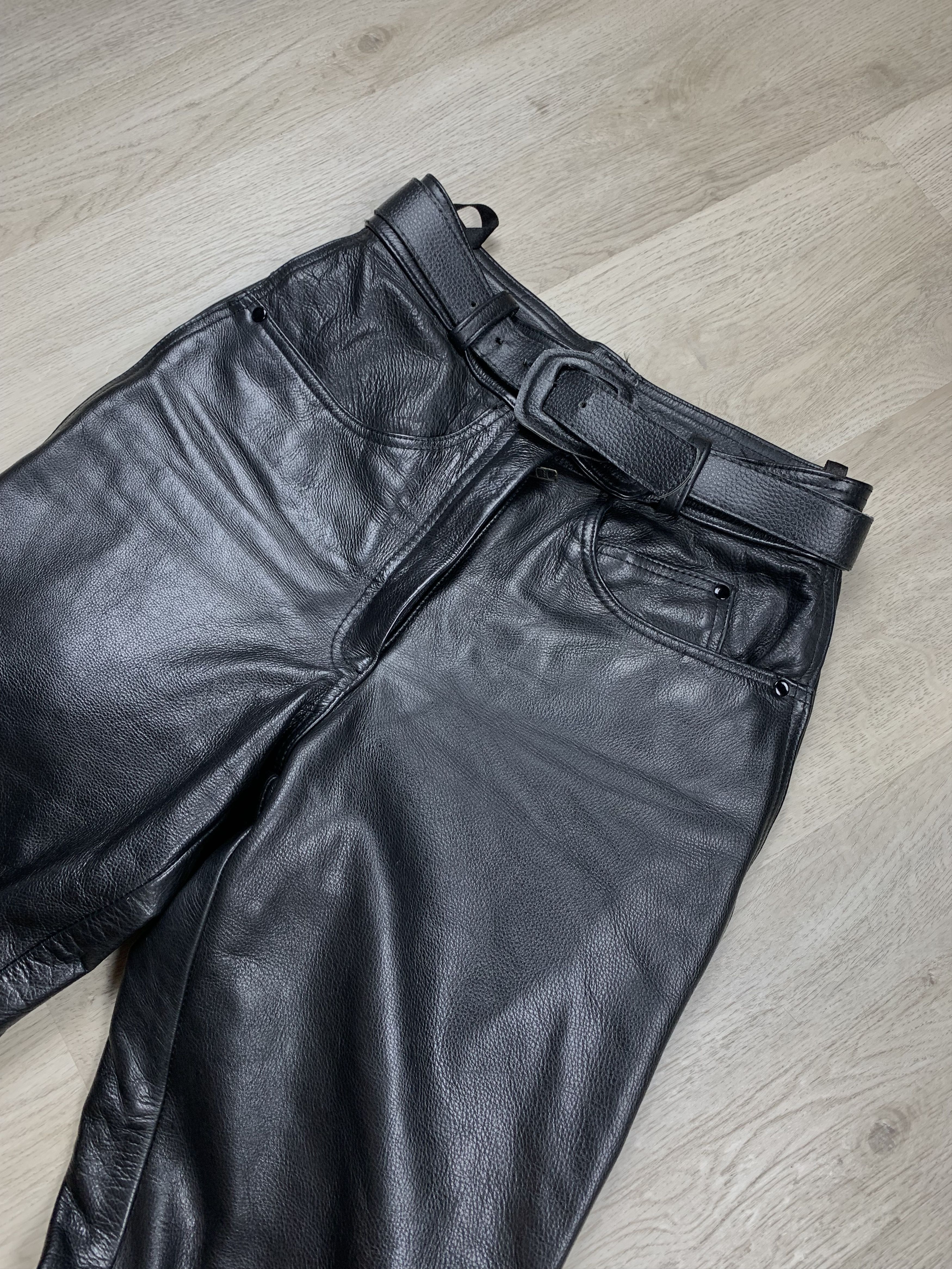 Genuine Leather Vintage Genuine Leather Pants Biker Motorcycle Size 26" / US 2 / IT 38 - 6 Thumbnail