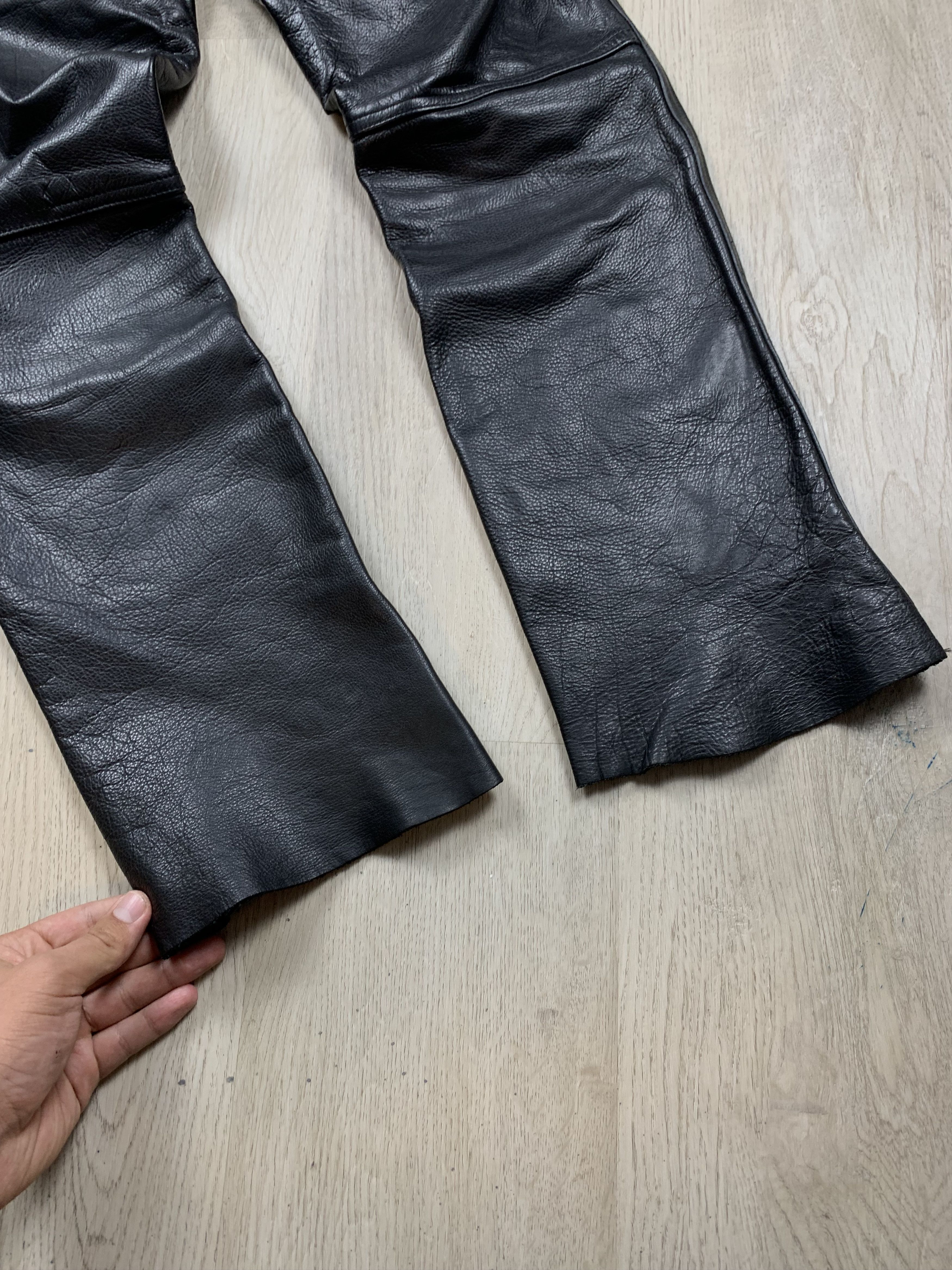 Genuine Leather Vintage Genuine Leather Pants Biker Motorcycle Size 26" / US 2 / IT 38 - 3 Thumbnail