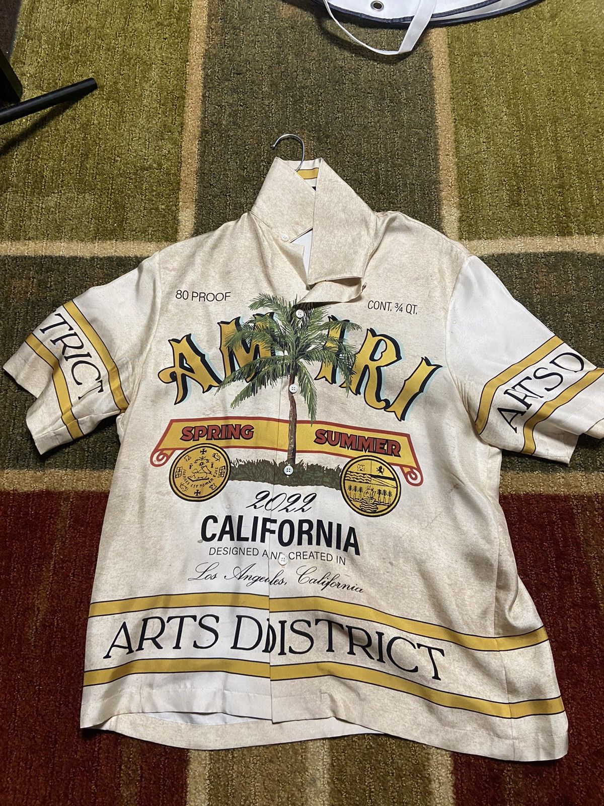 Amiri Amiri California arts district Hawaiian button up shirt 