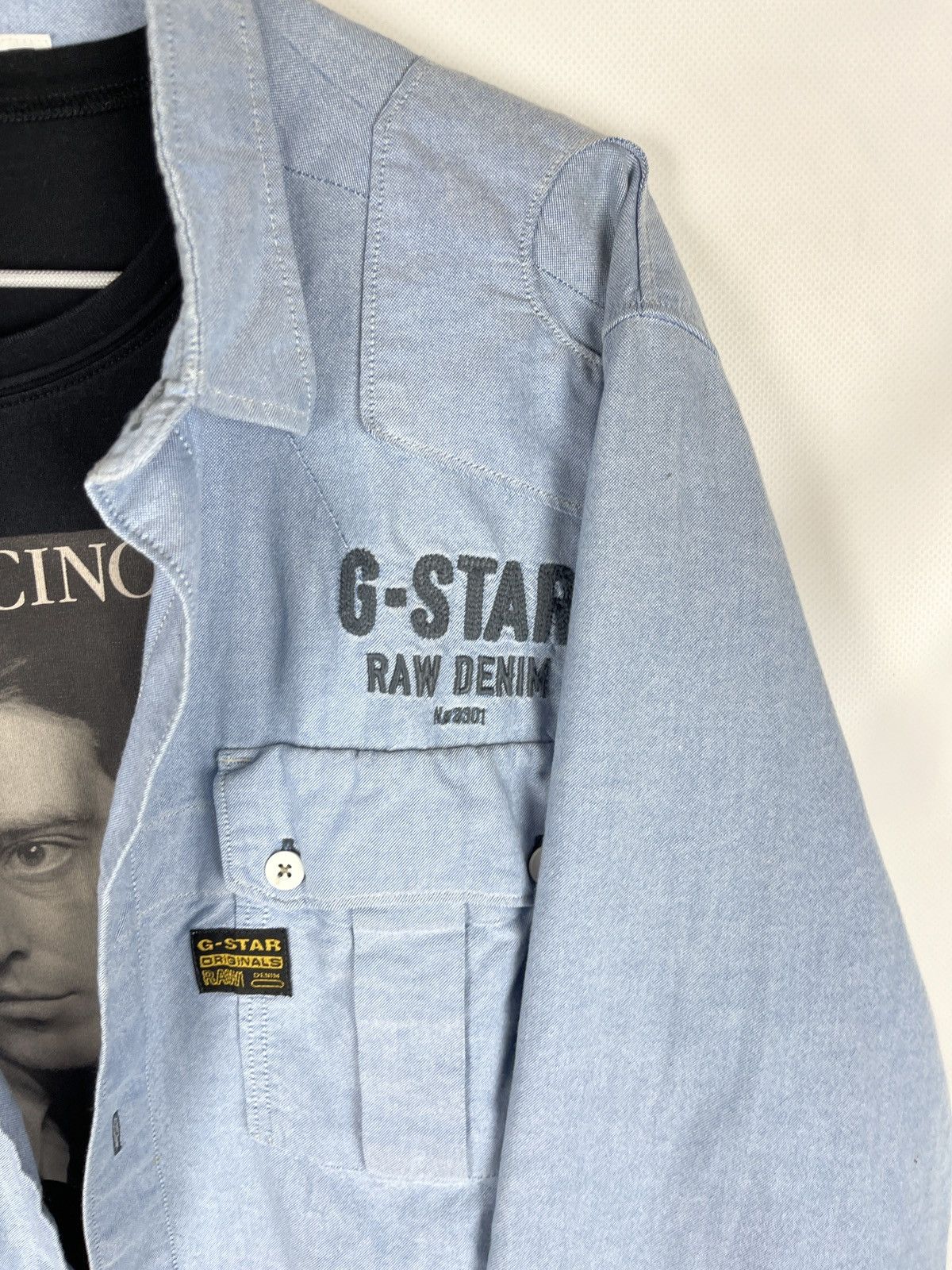 G-Star G-Star Raw Viktor Rotar Shirt long sleeve blue denim Size US XL / EU 56 / 4 - 7 Thumbnail