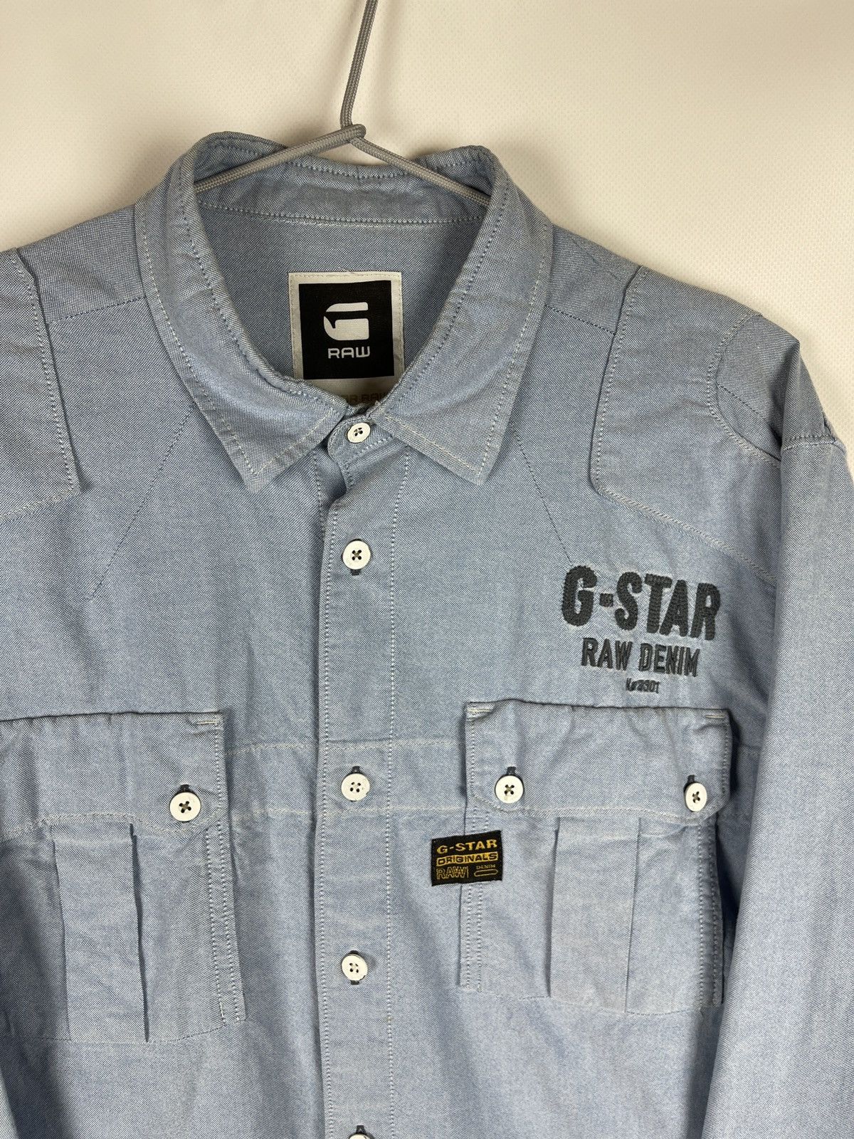G-Star G-Star Raw Viktor Rotar Shirt long sleeve blue denim Size US XL / EU 56 / 4 - 18 Thumbnail