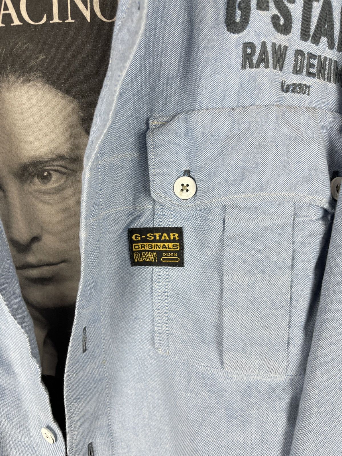 G-Star G-Star Raw Viktor Rotar Shirt long sleeve blue denim Size US XL / EU 56 / 4 - 8 Thumbnail