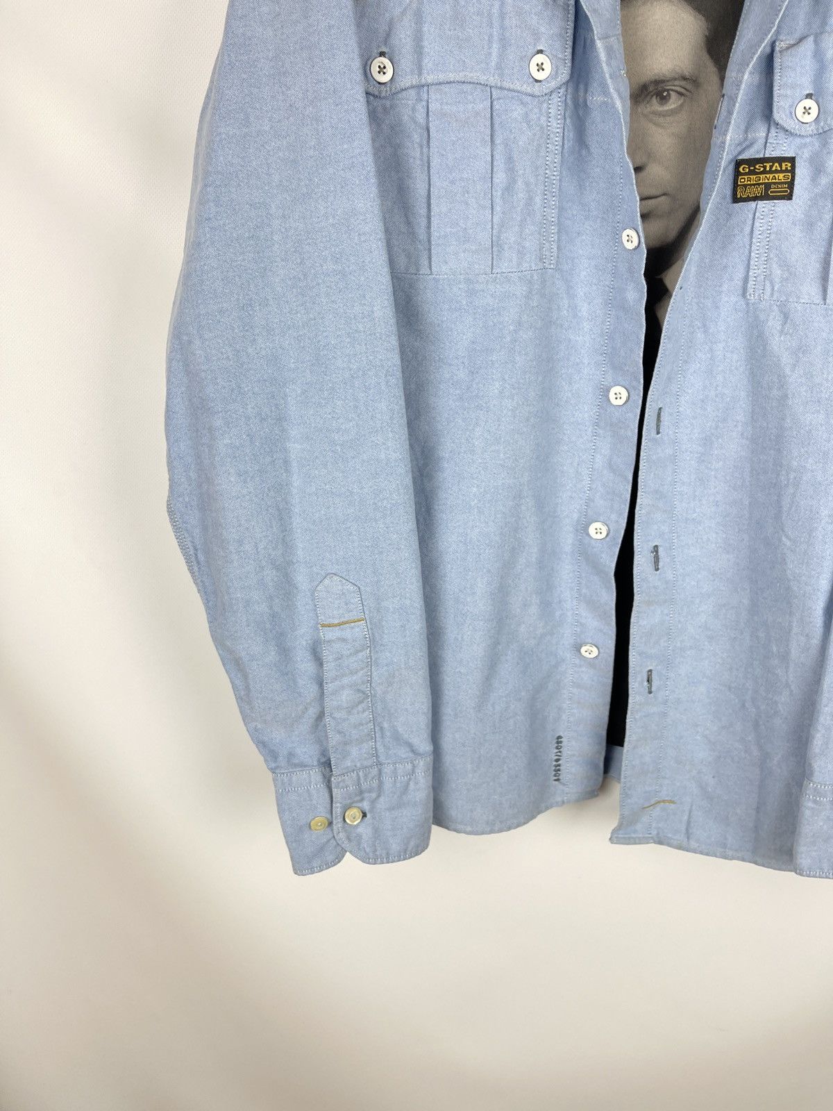 G-Star G-Star Raw Viktor Rotar Shirt long sleeve blue denim Size US XL / EU 56 / 4 - 3 Thumbnail