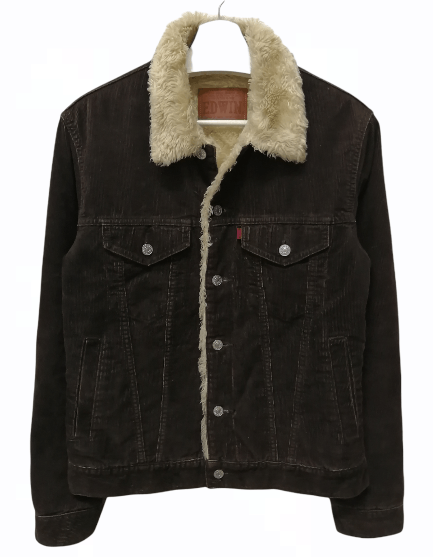 Edwin Vintage EDWIN Shearling Sherpa Corduroy Jacket Size US L / EU 52-54 / 3 - 1 Thumbnail