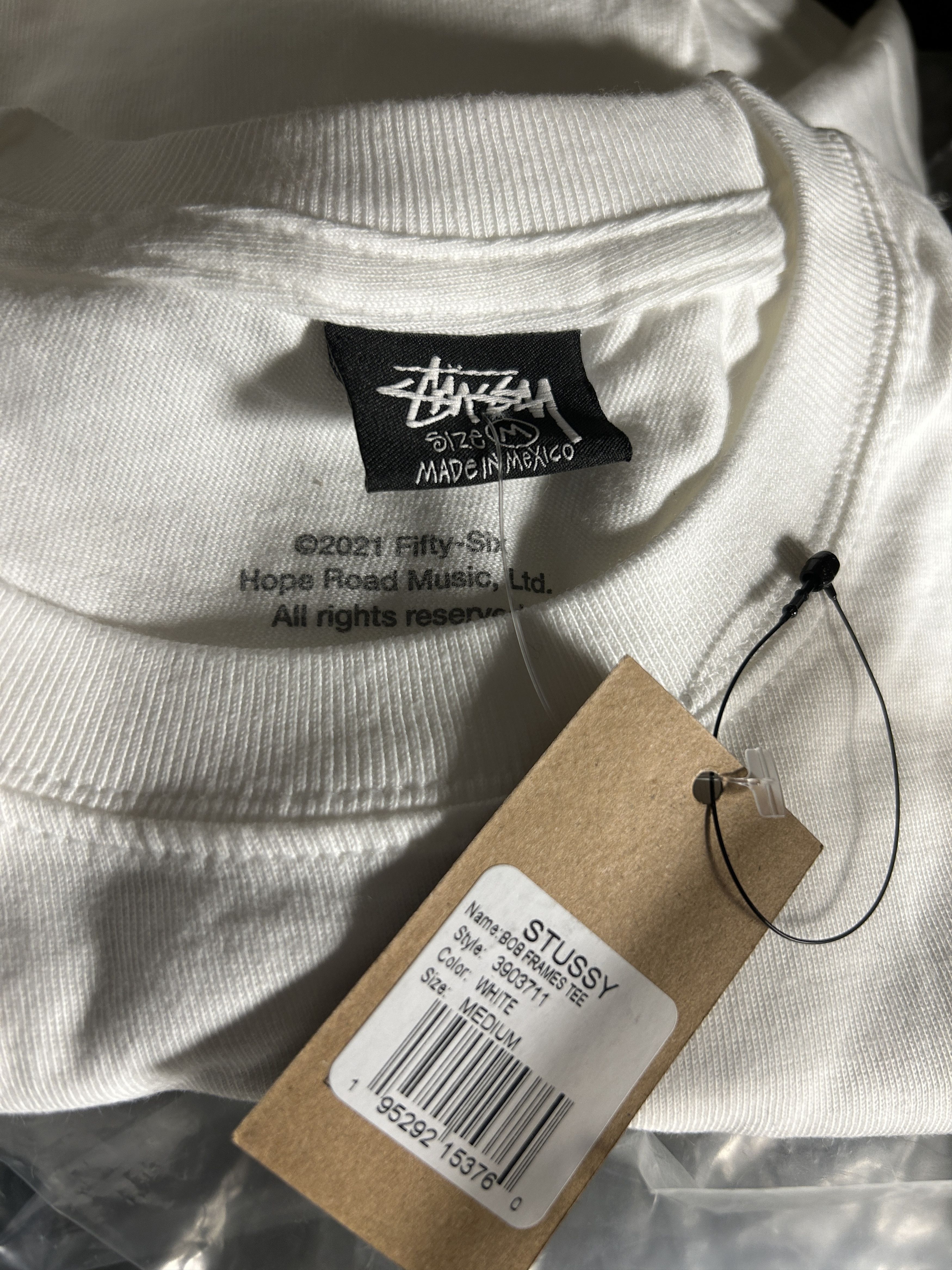Bob Marley × Stussy Bob Marley × Stussy bob frame tee white size 