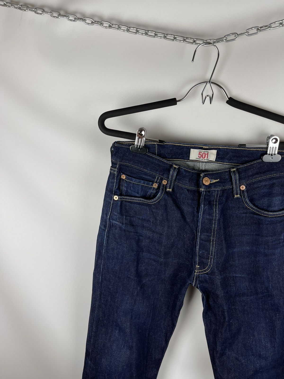 Levi's Levi’s 501 blue faded selvedge denim jeans pants Size US 31 - 3 Thumbnail