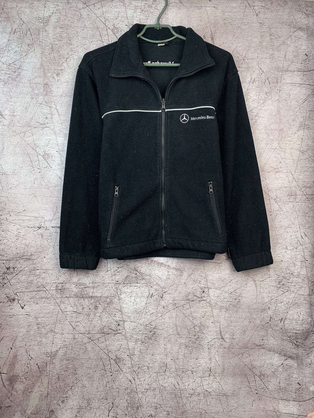 Vintage Mercedes Benz 90s Rare Racing Fleece Zip Jacket Y2K