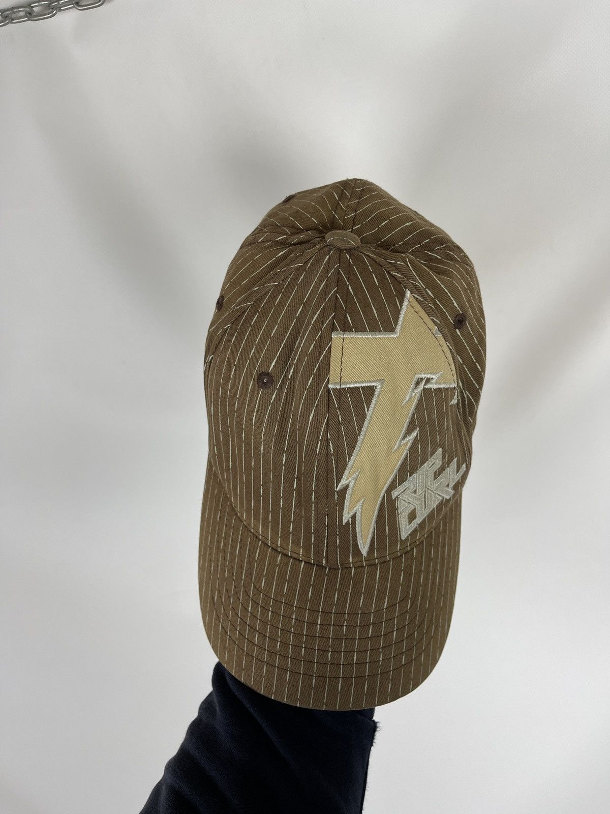 Rip Curl × Vintage Rip Curl vintage 90s brown striped skateboard flexfit cap Size ONE SIZE - 3 Thumbnail