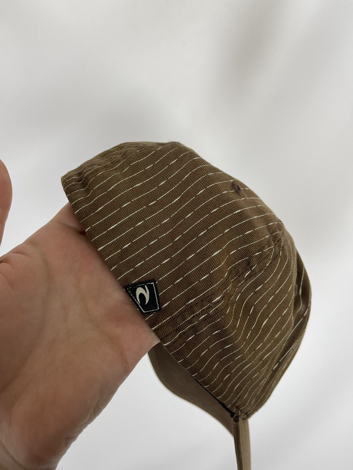 Rip Curl × Vintage Rip Curl vintage 90s brown striped skateboard flexfit cap Size ONE SIZE - 5 Thumbnail