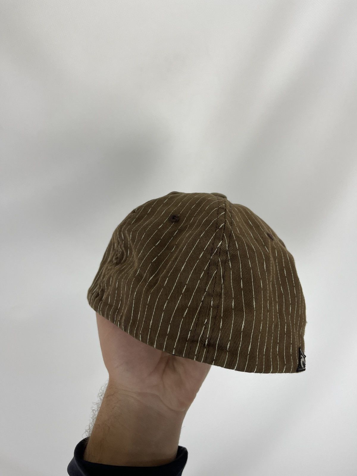 Rip Curl × Vintage Rip Curl vintage 90s brown striped skateboard flexfit cap Size ONE SIZE - 6 Thumbnail