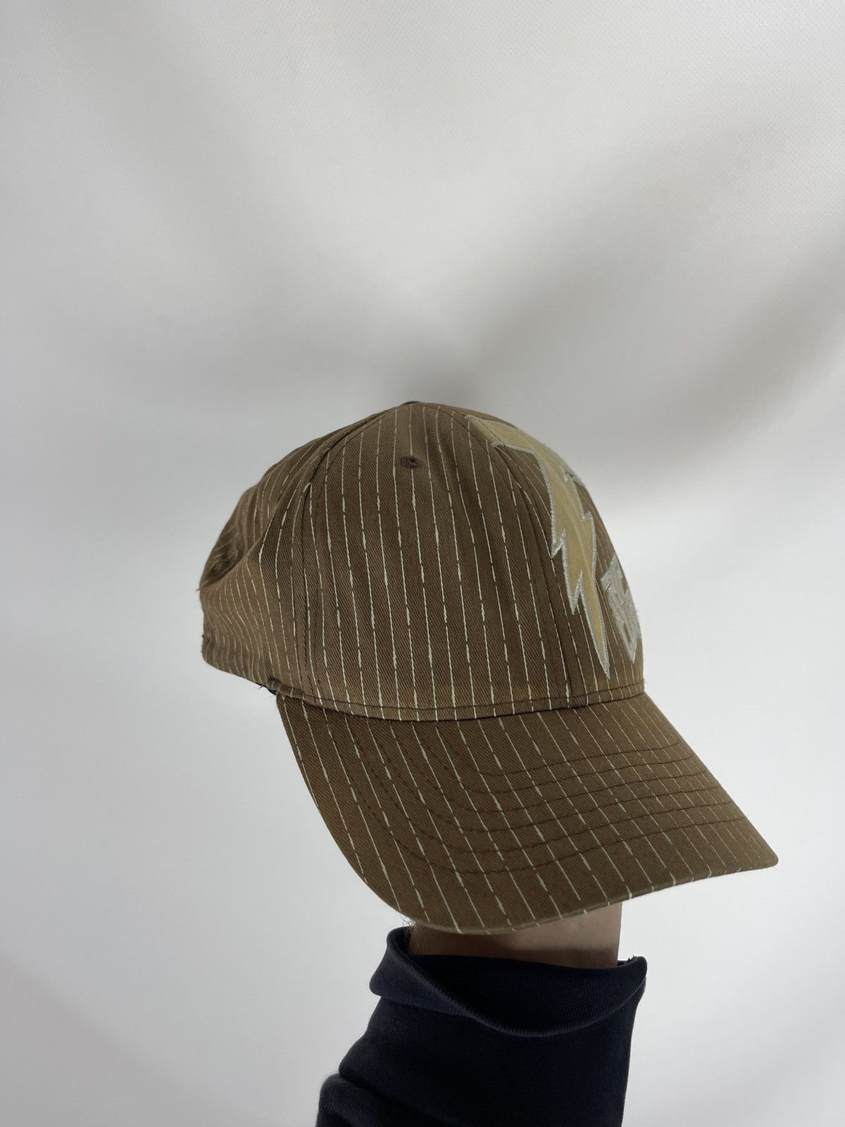 Rip Curl × Vintage Rip Curl vintage 90s brown striped skateboard flexfit cap Size ONE SIZE - 2 Thumbnail