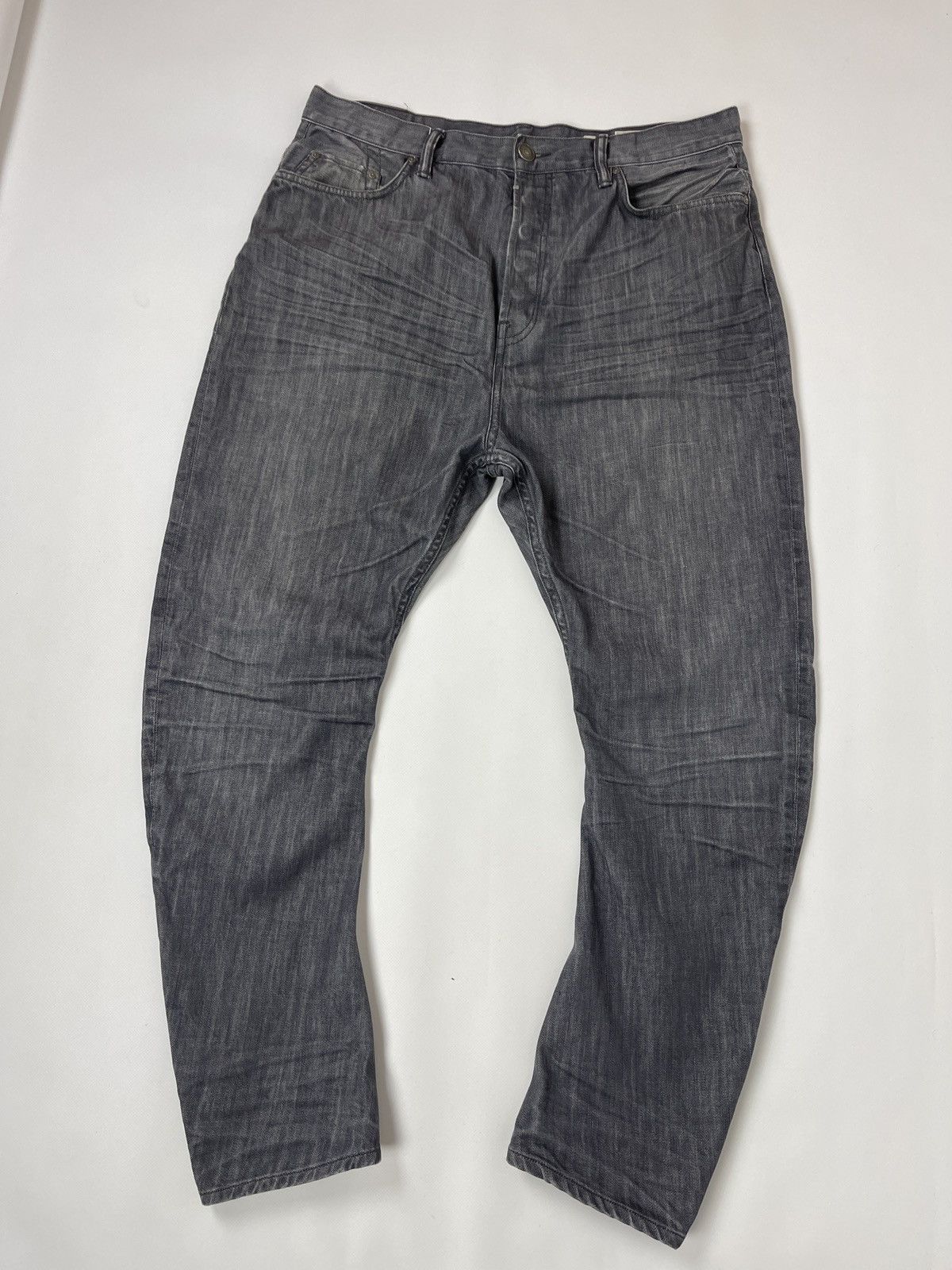 Allsaints Allsaints Spitalfields Quarry Split grey distressed denim Size US 36 / EU 52 - 1 Thumbnail