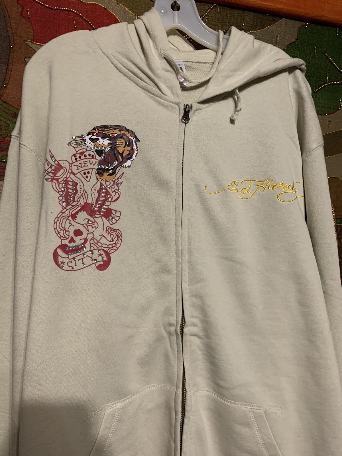 Christian Audigier Vintage Ed Hardy by Christian Audigier Zip Up Hoodie Size US XXL / EU 58 / 5 - 4 Thumbnail