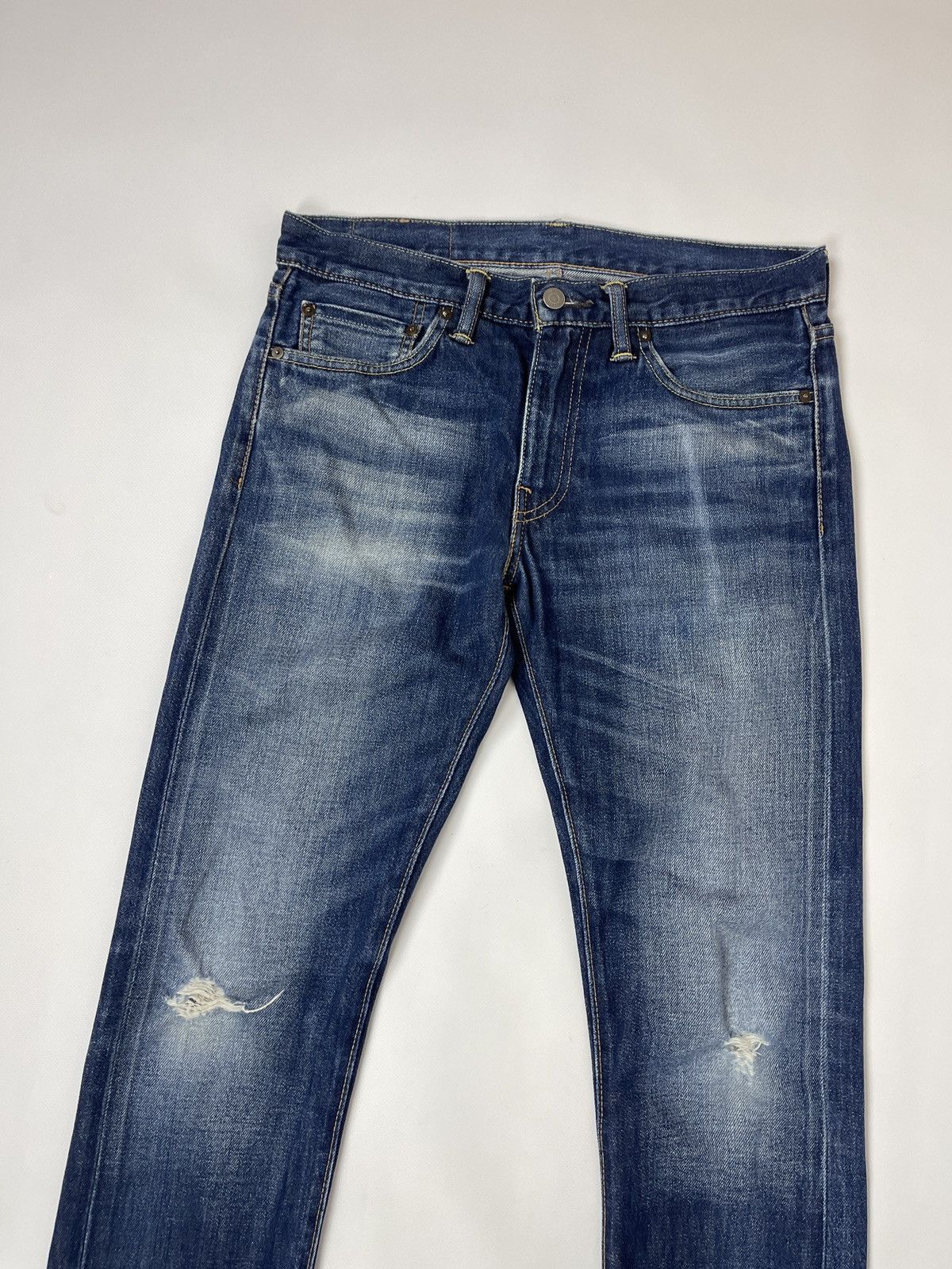 Levi's Levi’s 511 blue faded selvedge distressed denim jeans pants Size US 31 - 9 Thumbnail