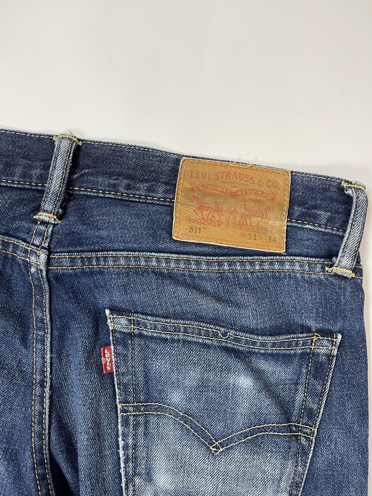 Levi's Levi’s 511 blue faded selvedge distressed denim jeans pants Size US 31 - 17 Thumbnail