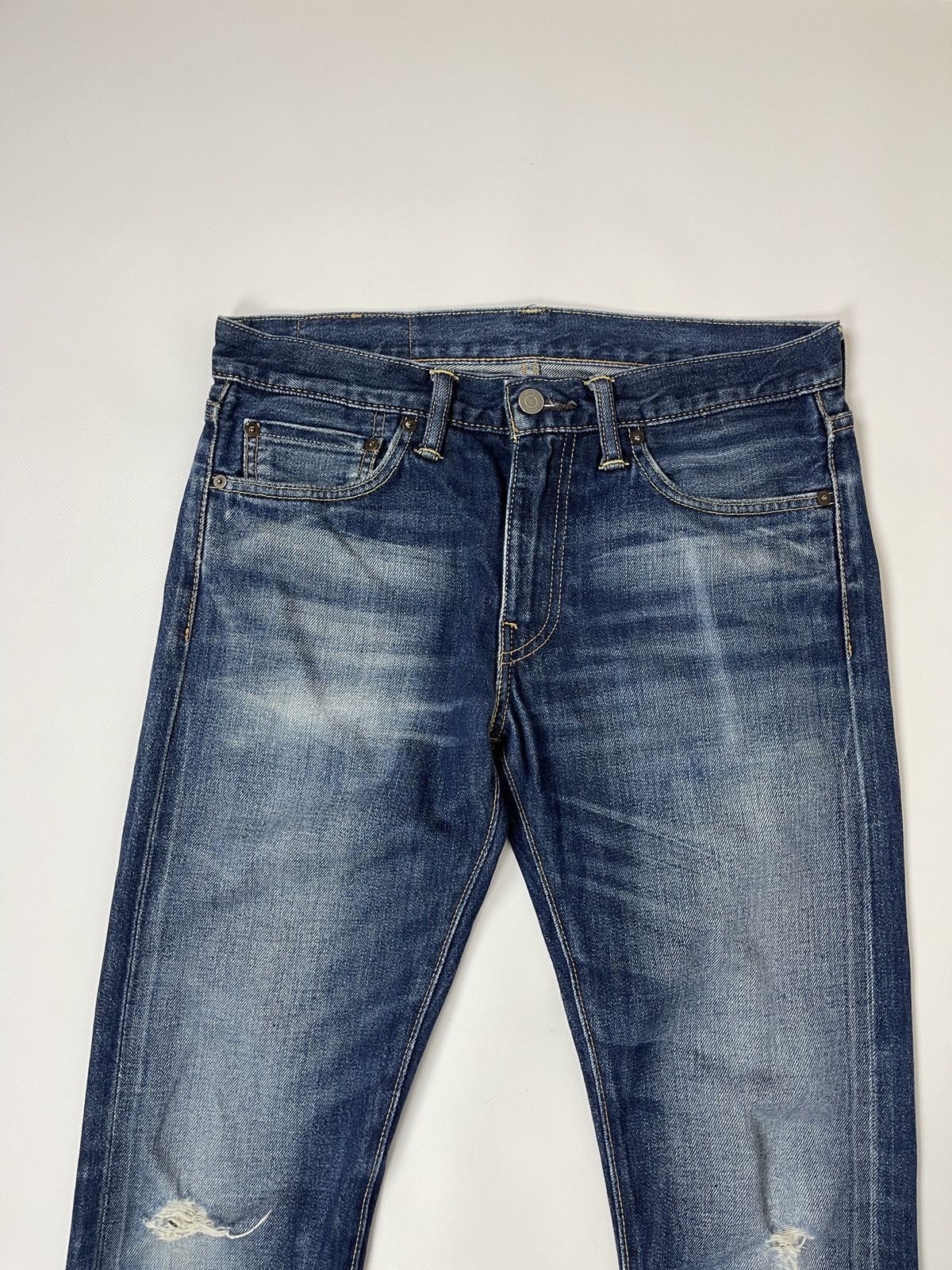Levi's Levi’s 511 blue faded selvedge distressed denim jeans pants Size US 31 - 13 Thumbnail