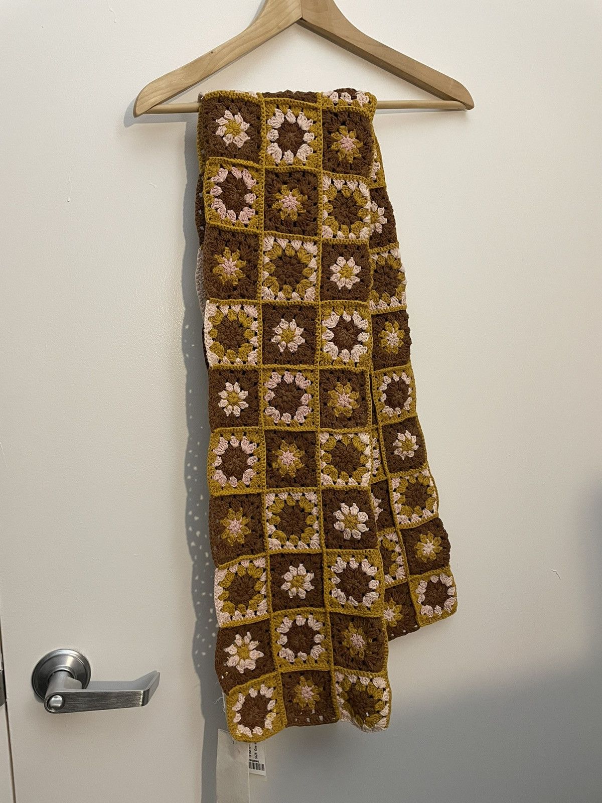 Story Mfg. Piece Crochet Knit Cotton Scarf Size ONE SIZE - 1 Thumbnail