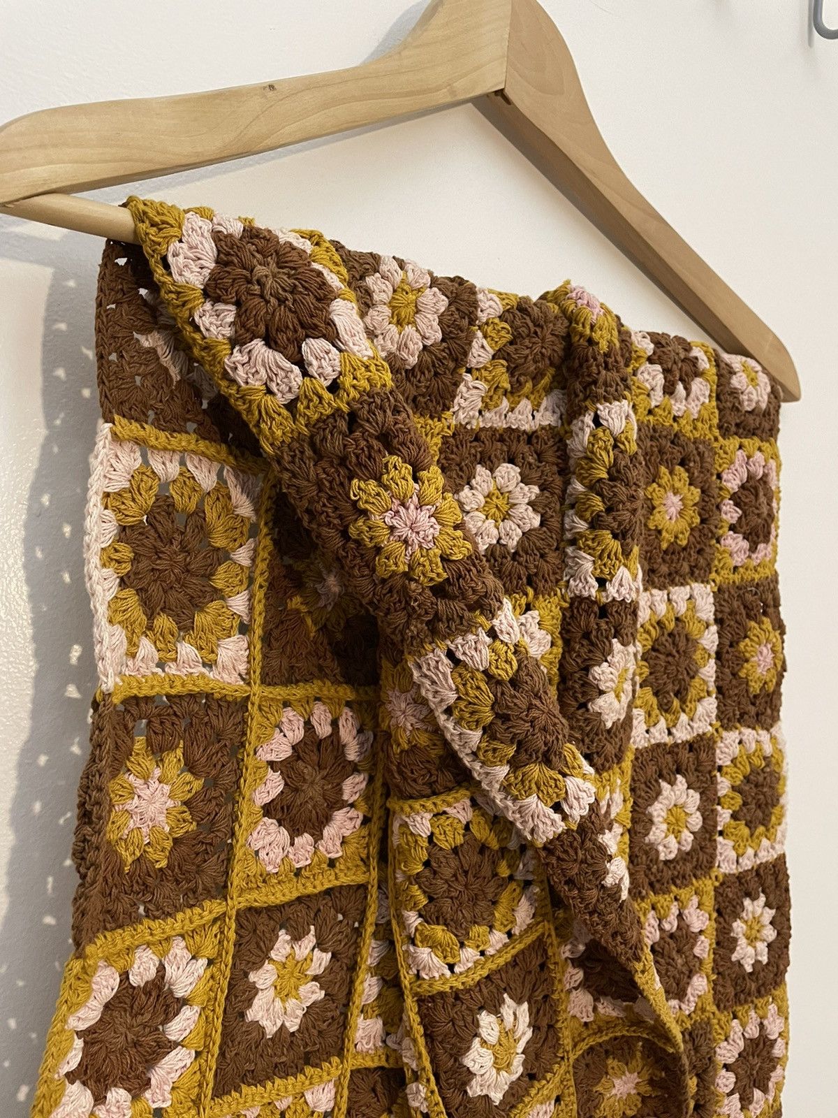 Story Mfg. Piece Crochet Knit Cotton Scarf Size ONE SIZE - 2 Thumbnail