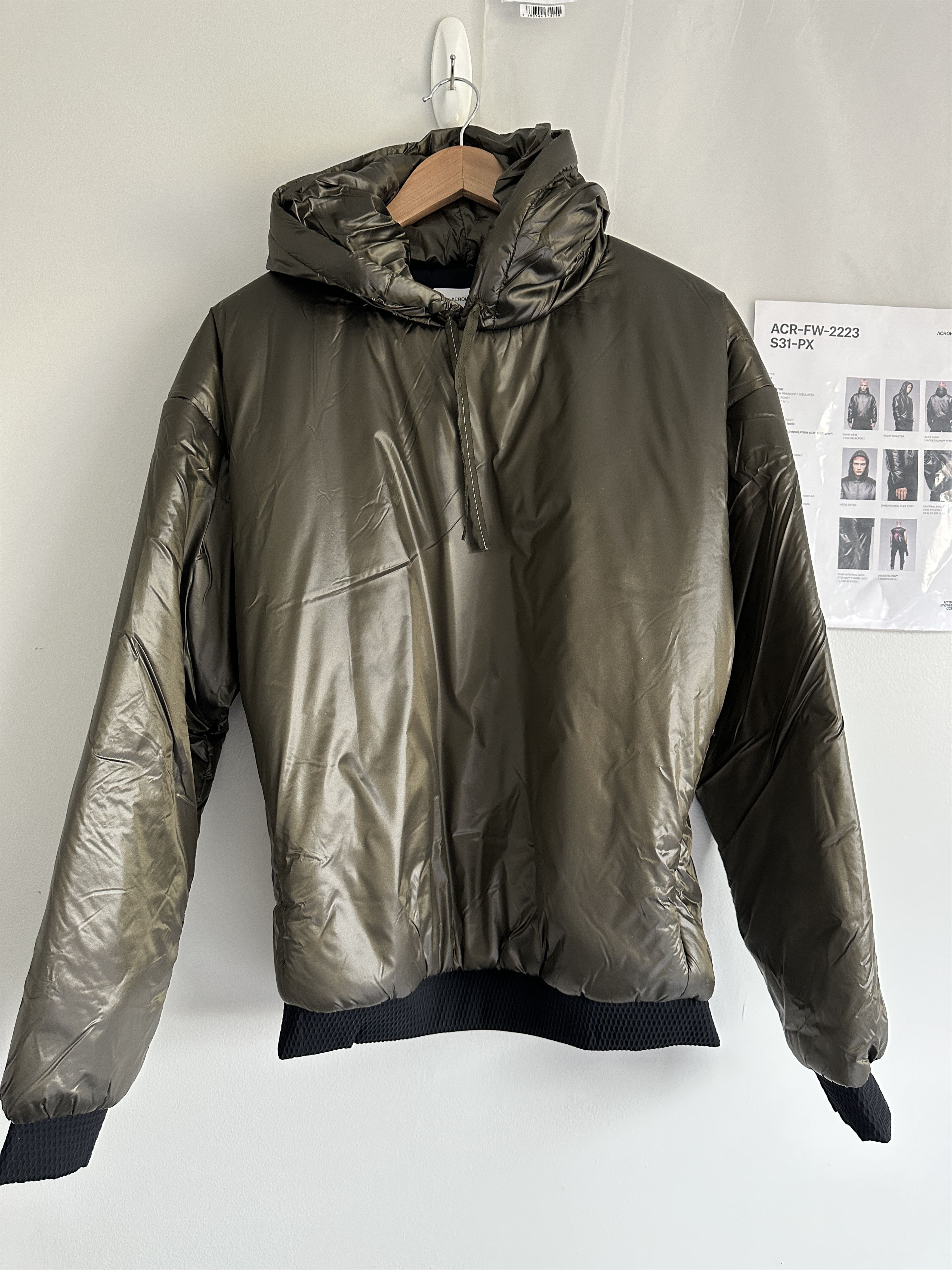 Acronym Acronym S31-PX Nylon PrimaLoft Insulated Hoodie Raf Green  