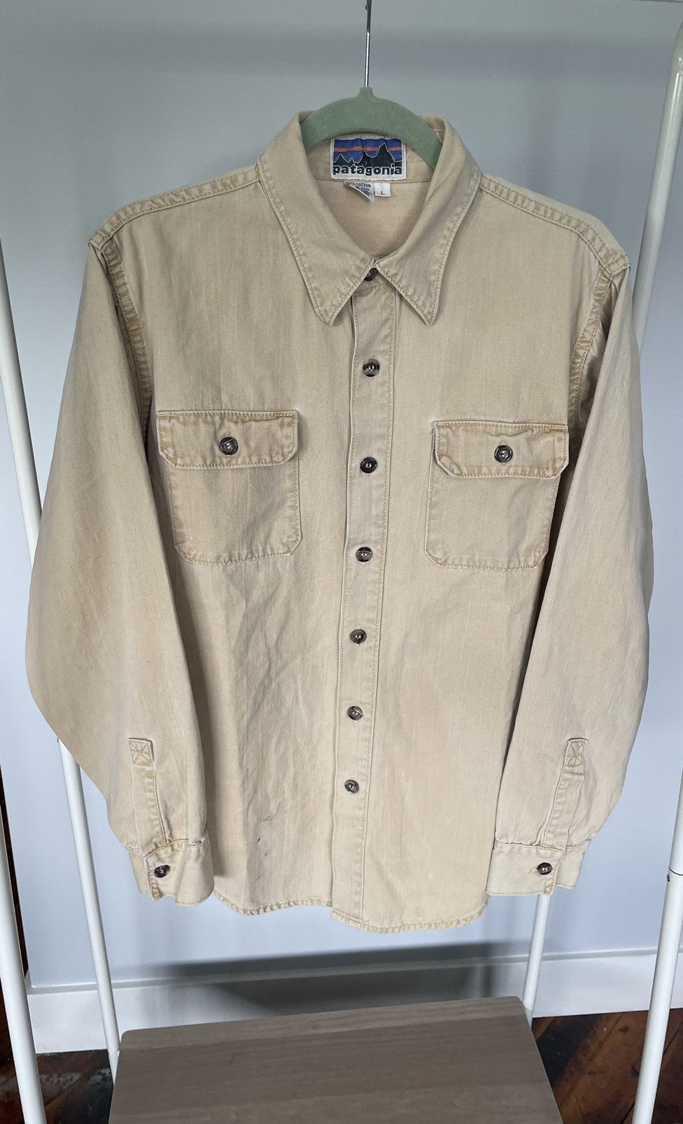 Patagonia Vintage 70s Big Label Patagonia Work Shirt Size US L / EU 52-54 / 3 - 1 Thumbnail