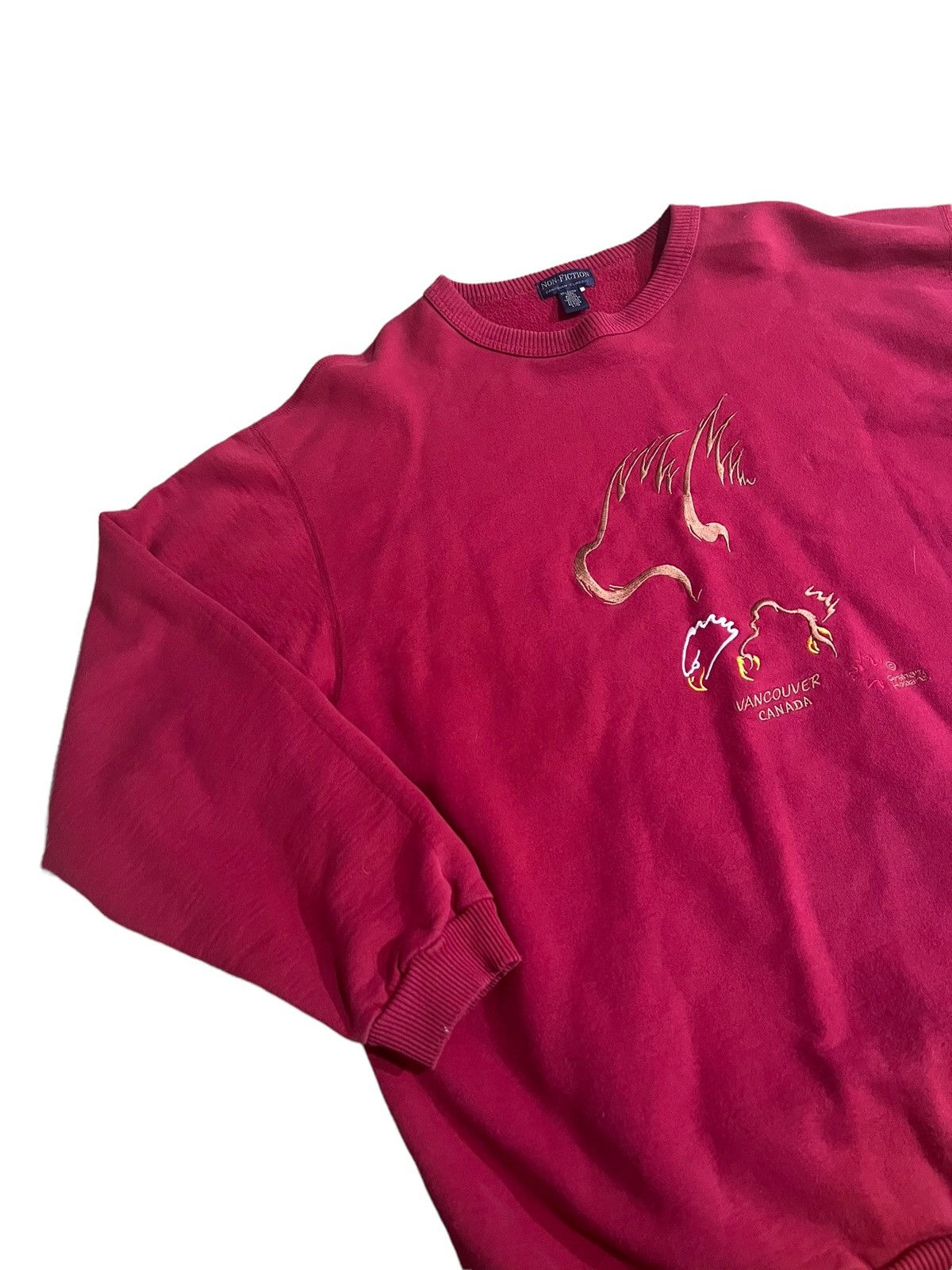 Vintage Vintage 90s Vancouver Eagle Embroidered Crewneck Sweatshirt Size US L / EU 52-54 / 3 - 2 Thumbnail